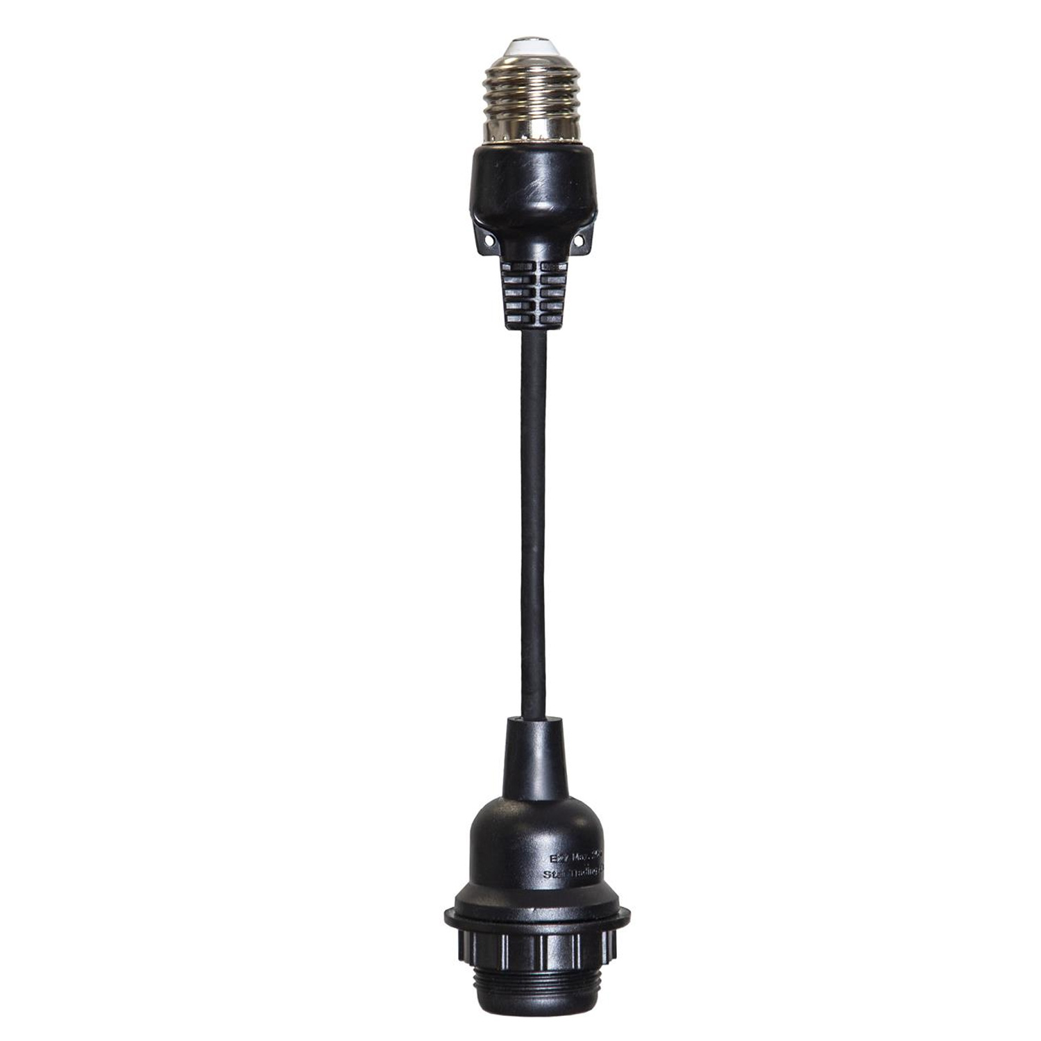 Verlängerung für E27-Fassungen für Lichterkette - L: 22cm - 1 Stück - outdoor - schwarz Verlängerung für E27-Fassungen für Lichterkette - L: 22cm - 1 Stück - outdoor - schwarz