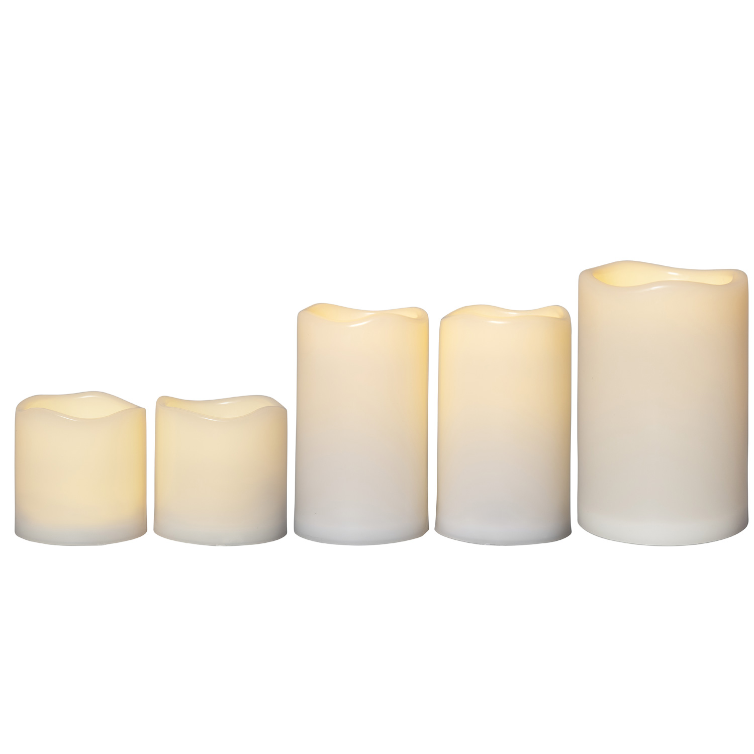 LED Kerzenset Paul - flackernde LED - Batteriebetrieb - Timer - Fernbedienung - für Außen - 5er Set LED Kerzenset Paul - flackernde LED - Batteriebetrieb - Timer - Fernbedienung - für Außen - 5er Set