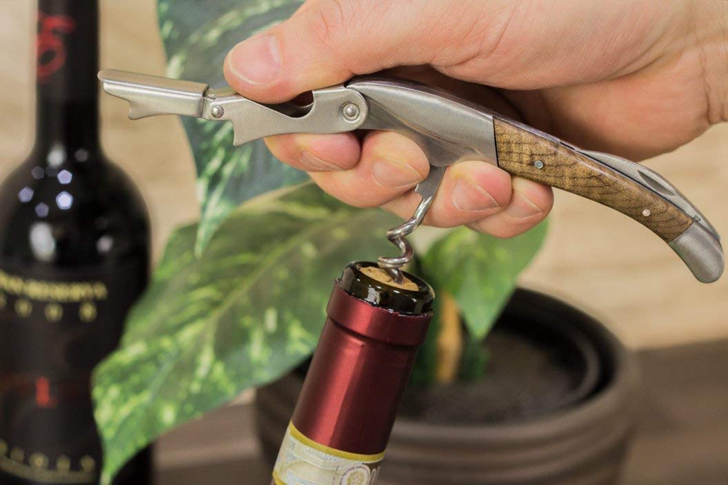 RADOLEO® Kellnermesser GMELIA - Korkenzieher, Weinöffner | Profi Sommeliermesser, Flaschenöffner