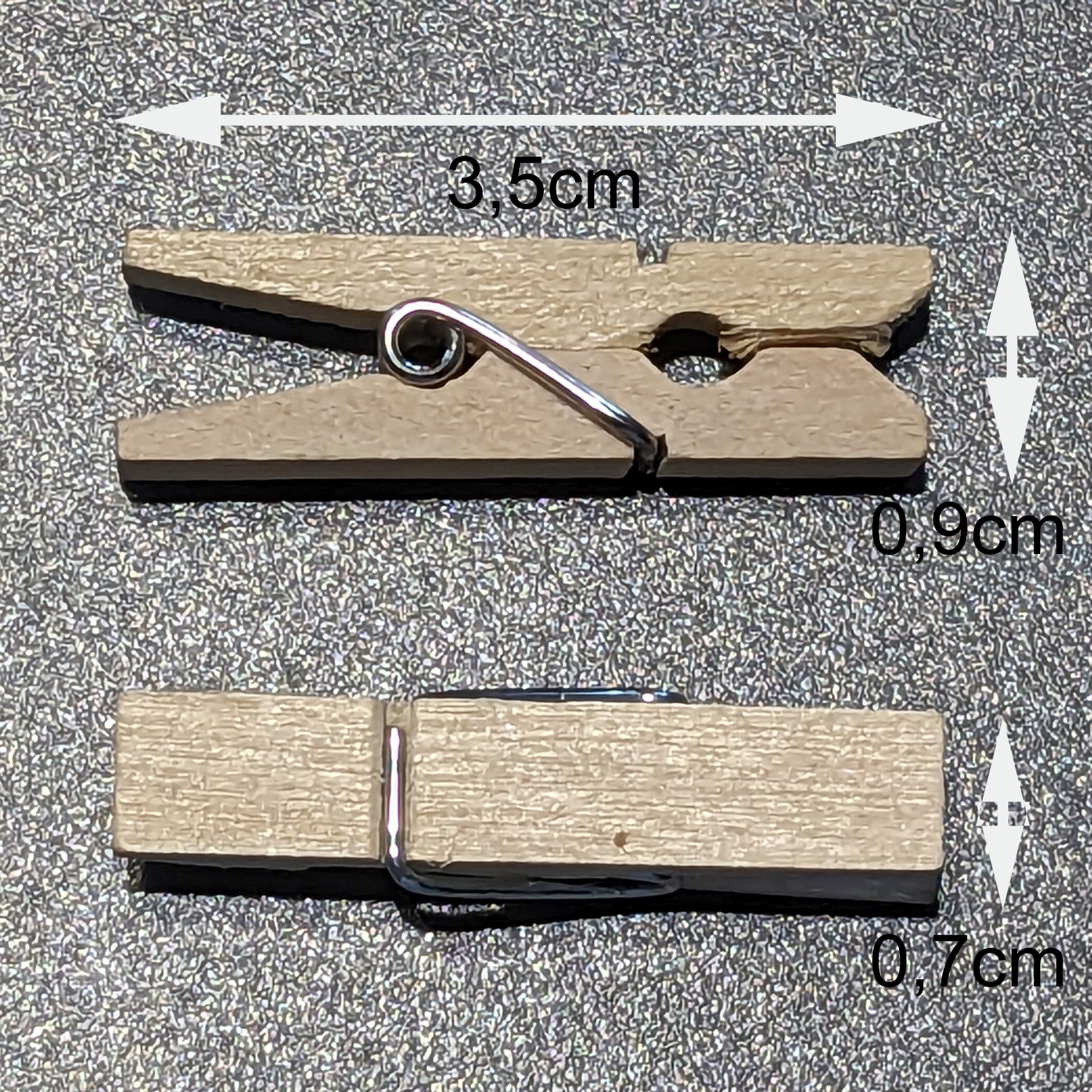 Mini Holzwäscheklammern - 100+ Stück - für DIY Adventskalender - 3,5cm