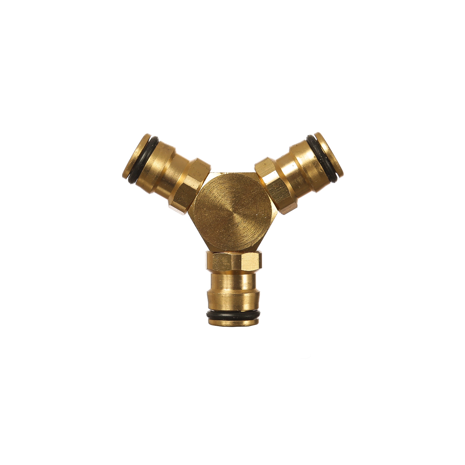 3-Wege Wasseradapter - 3 Schnellkupplungen - Messing Y-Splitter 3-Wege Wasseradapter - 3 Schnellkupplungen - Messing Y-Splitter