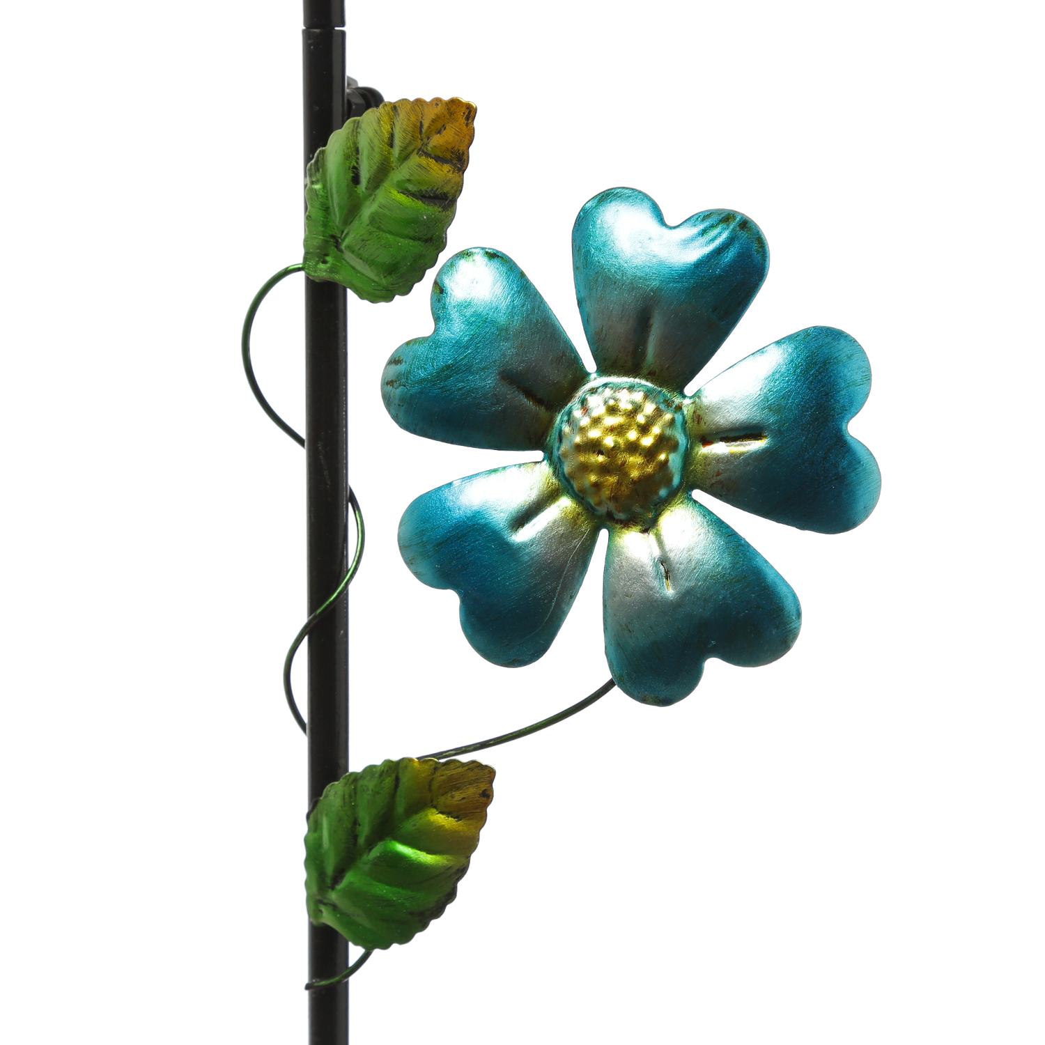LED Solar Gießkanne mit Wasserfall Lichterkette - Solarglas mit Schmetterling - H: 80cm - Sensor