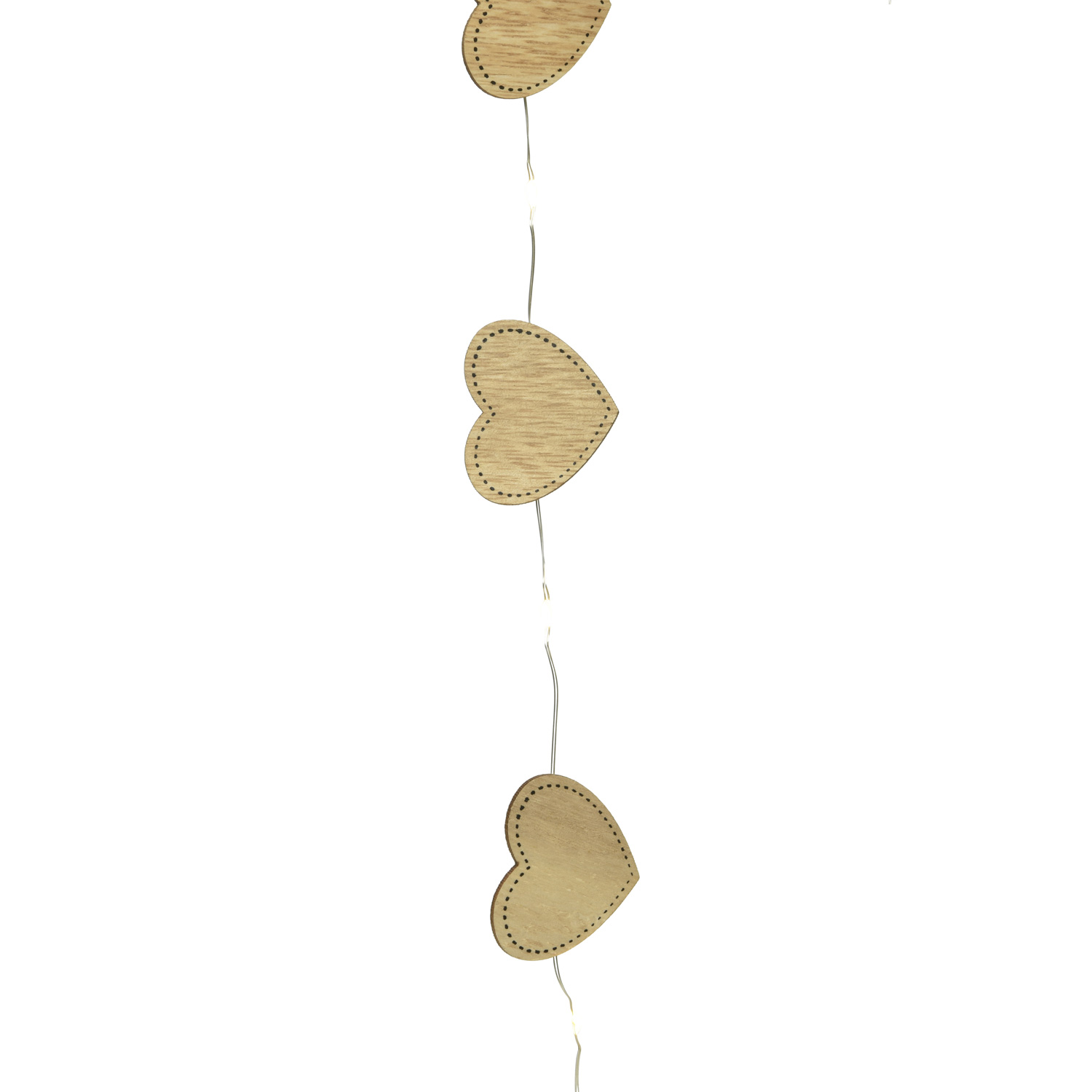 LED Lichterkette Holzherzen - 10 warmweiße LED - L: 0,90m - Batteriebetrieb - für Innen - natur LED Lichterkette Holzherzen - 10 warmweiße LED - L: 0,90m - Batteriebetrieb - für Innen - natur