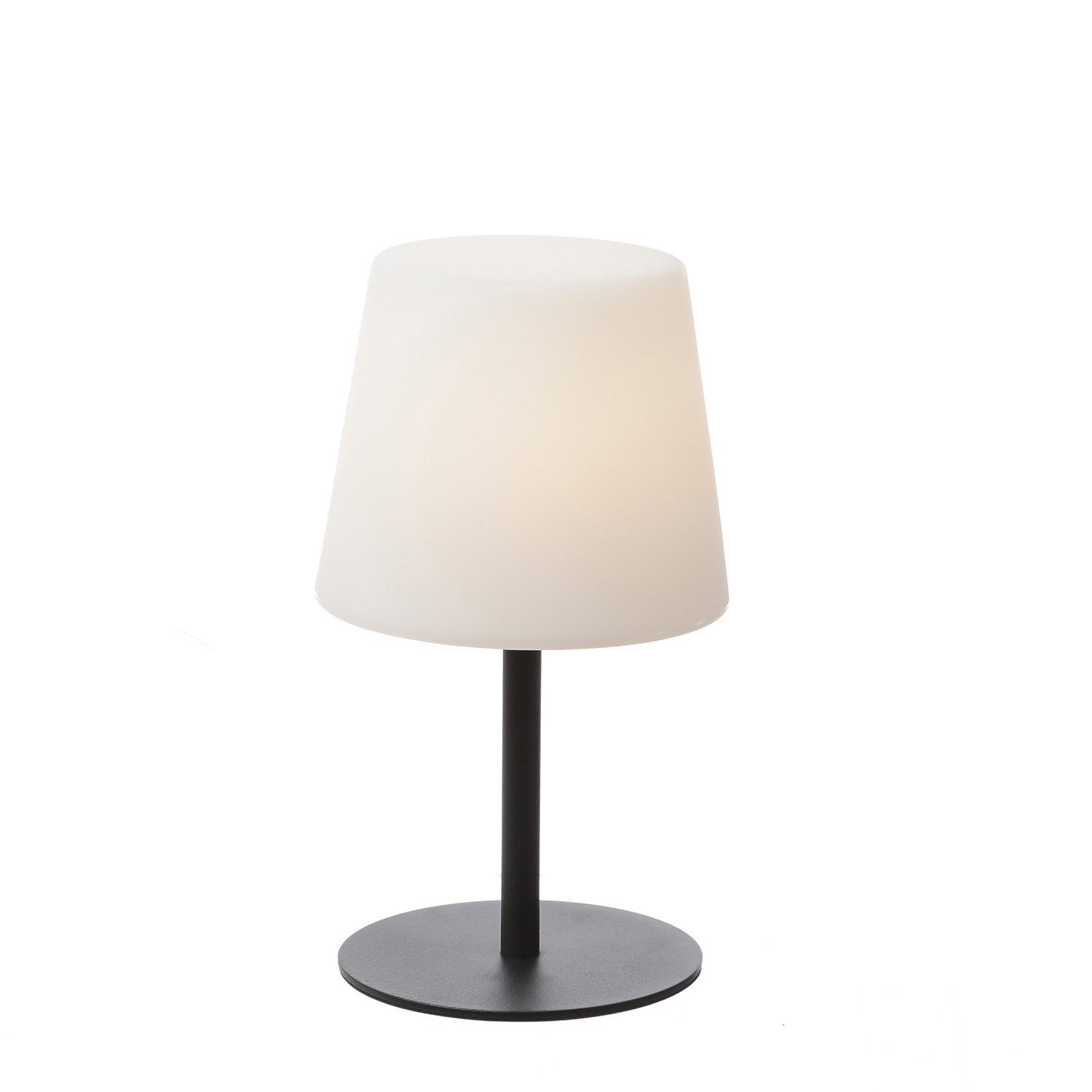 LED Garten Tischlampe - 4 Helligkeitsstufen - 2 Höhen - H: 40cm - wiederaufladbar per USB - f. Außen