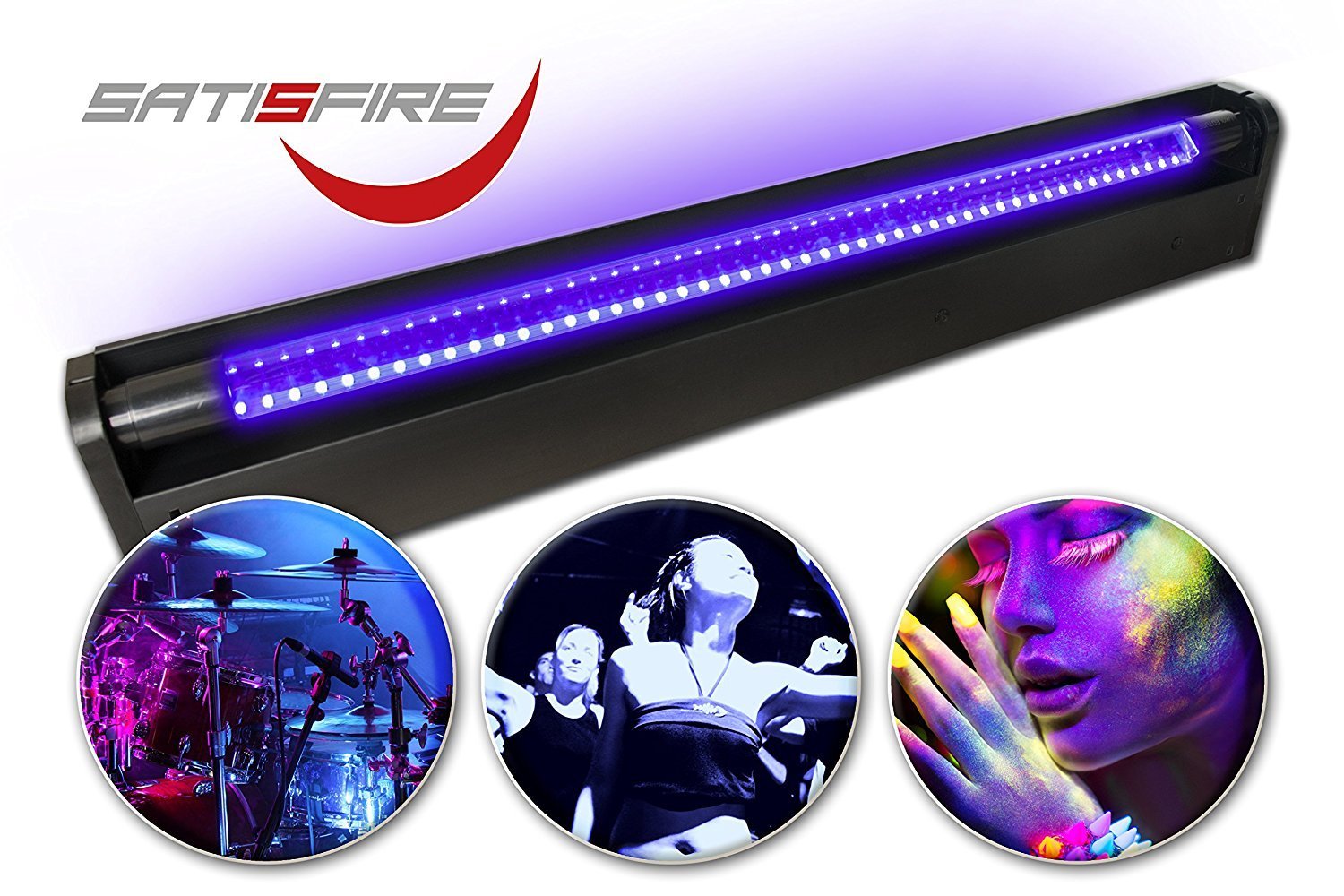 UV Schwarzlicht KomplettSet - Schwarzlichtröhre 60cm mit Fassung - Partyset - LED-Röhre mit Schwarzlicht UV Schwarzlicht KomplettSet - Schwarzlichtröhre 60cm mit Fassung - Partyset - LED-Röhre mit Schwarzlicht