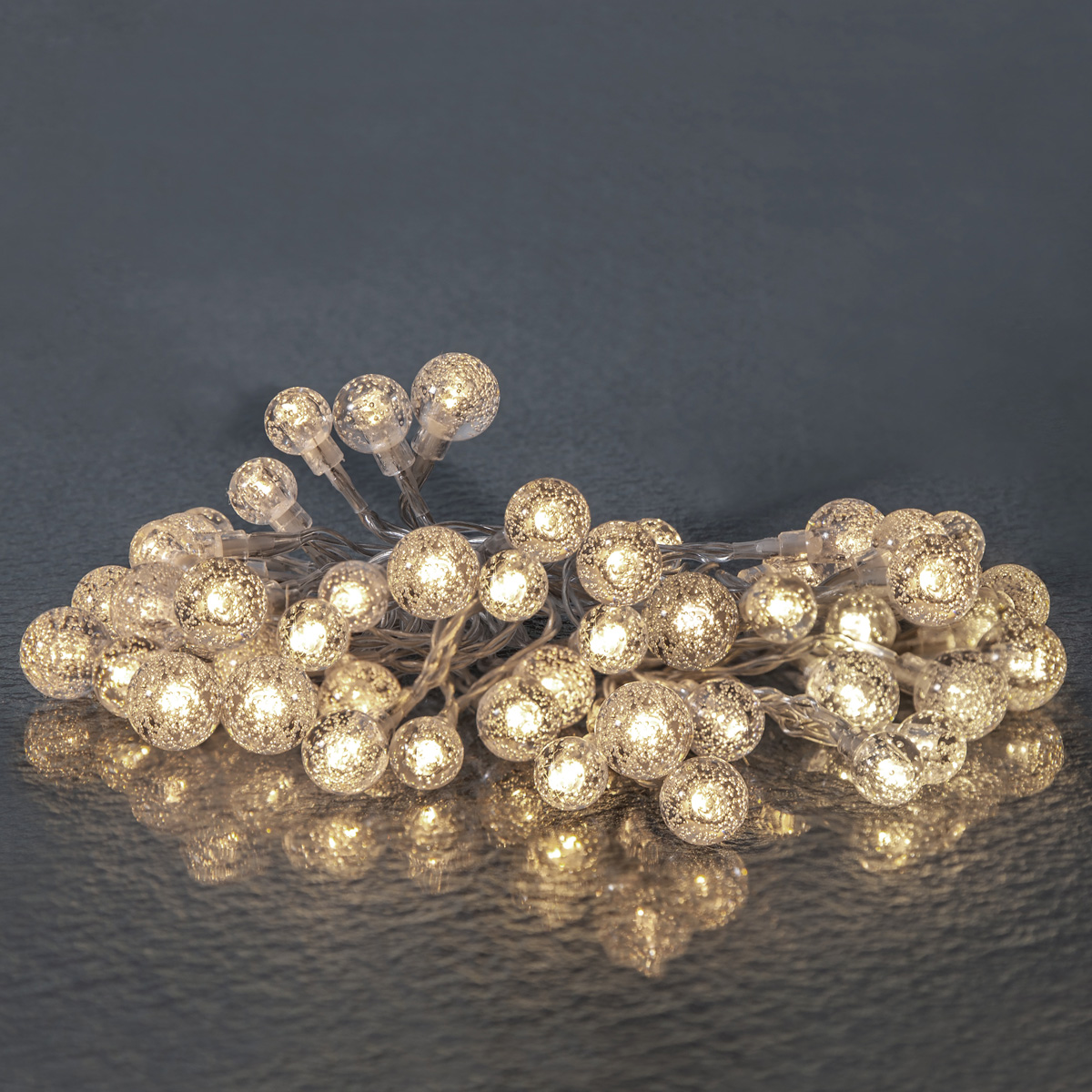 LED Lichterkette BERRY - 50 warmweiße klare Mini Kugeln - L: 5m - transparentes Kabel - outdoor LED Lichterkette BERRY - 50 warmweiße klare Mini Kugeln - L: 5m - transparentes Kabel - outdoor