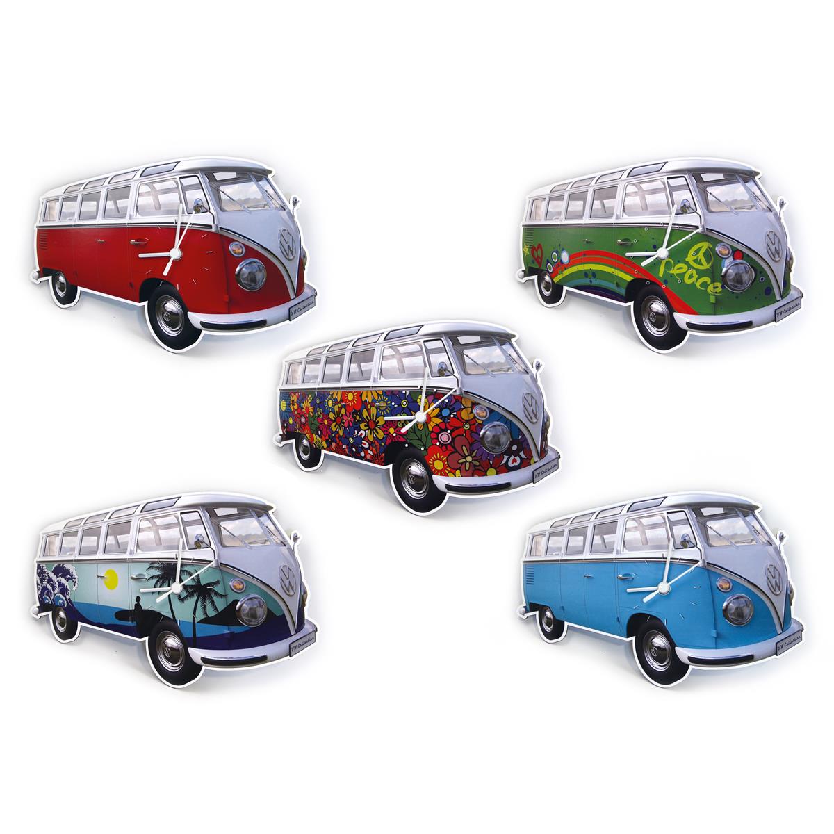 Wanduhr VW T1 Bulli "SURF BULLI" - 28x18x2,5cm - MADE IN GERMANY