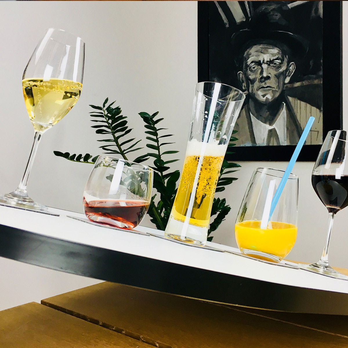 SILWY Prosecco Set - 2 x Kristallgläser + Metall-Nano-Gel-Pads + Prosecco 0,75L - Geschenkbox