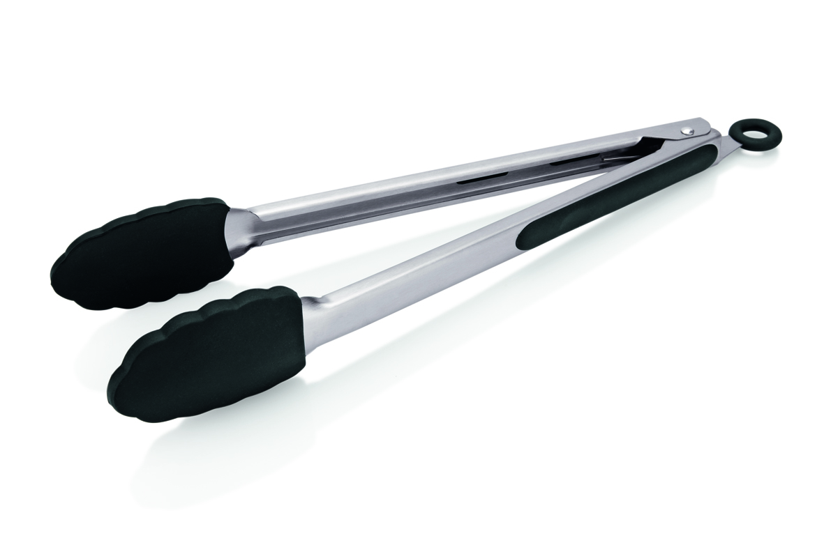 Universalzange - 38cm - mit Silikonkopf und Aufhängeöse - Clip/Close Mechanismus Universalzange - 38cm - mit Silikonkopf und Aufhängeöse - Clip/Close Mechanismus