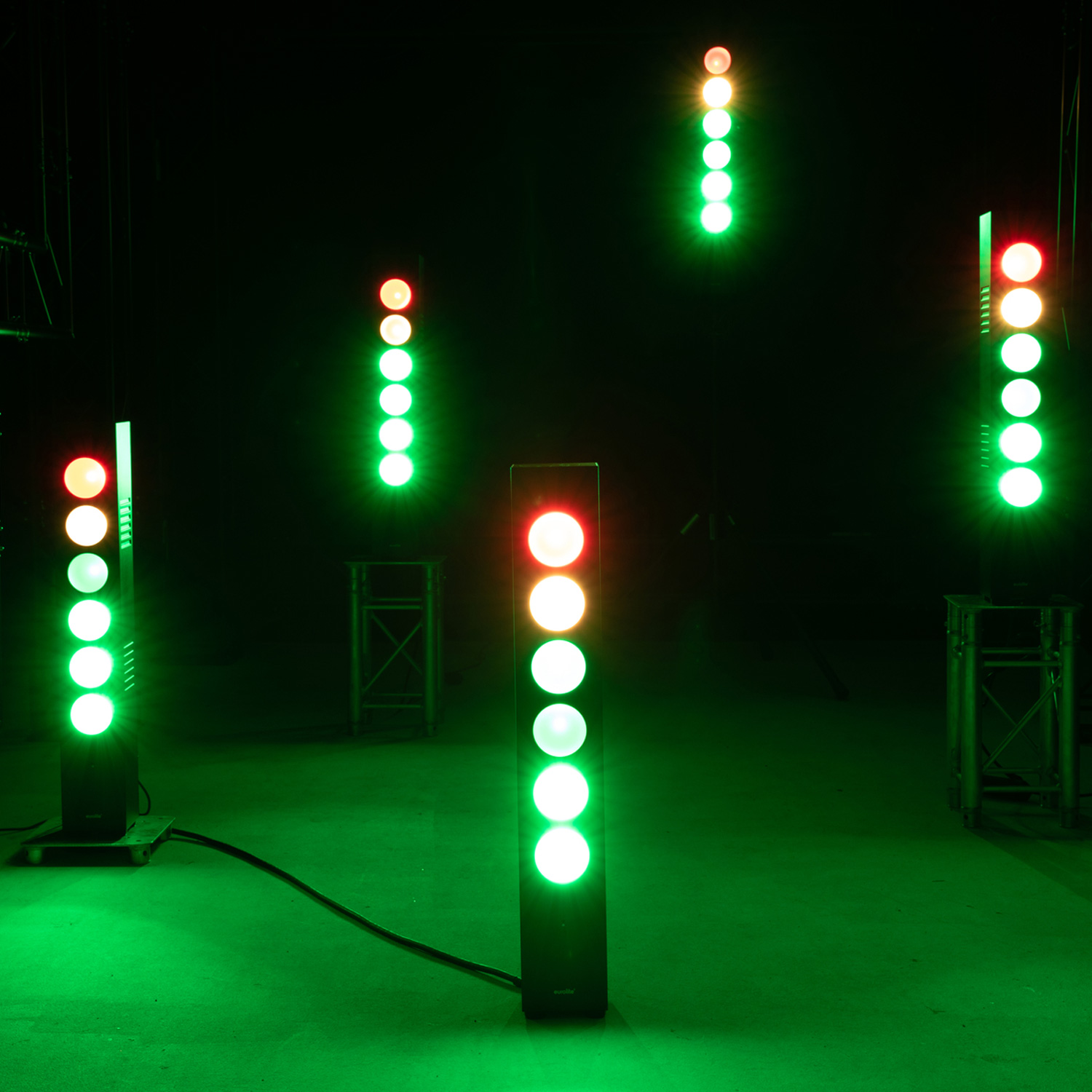LED Lichtsäule Lichtorgel - high Power 6x 30W COB - DMX - inkl. Fernbedienung - Partyraumbeleuchtung