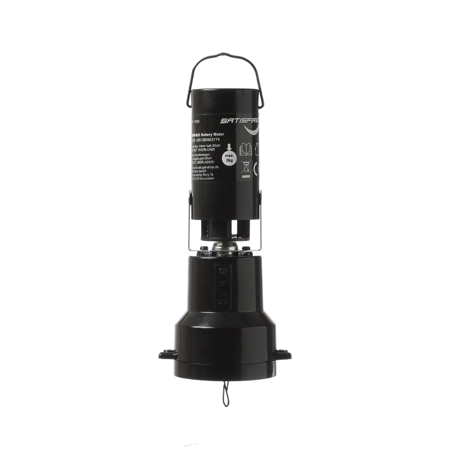 Spiegelkugel Motor MBM-B20 - für Discokugel bis 20cm - Batteriebetrieb - 6rpm