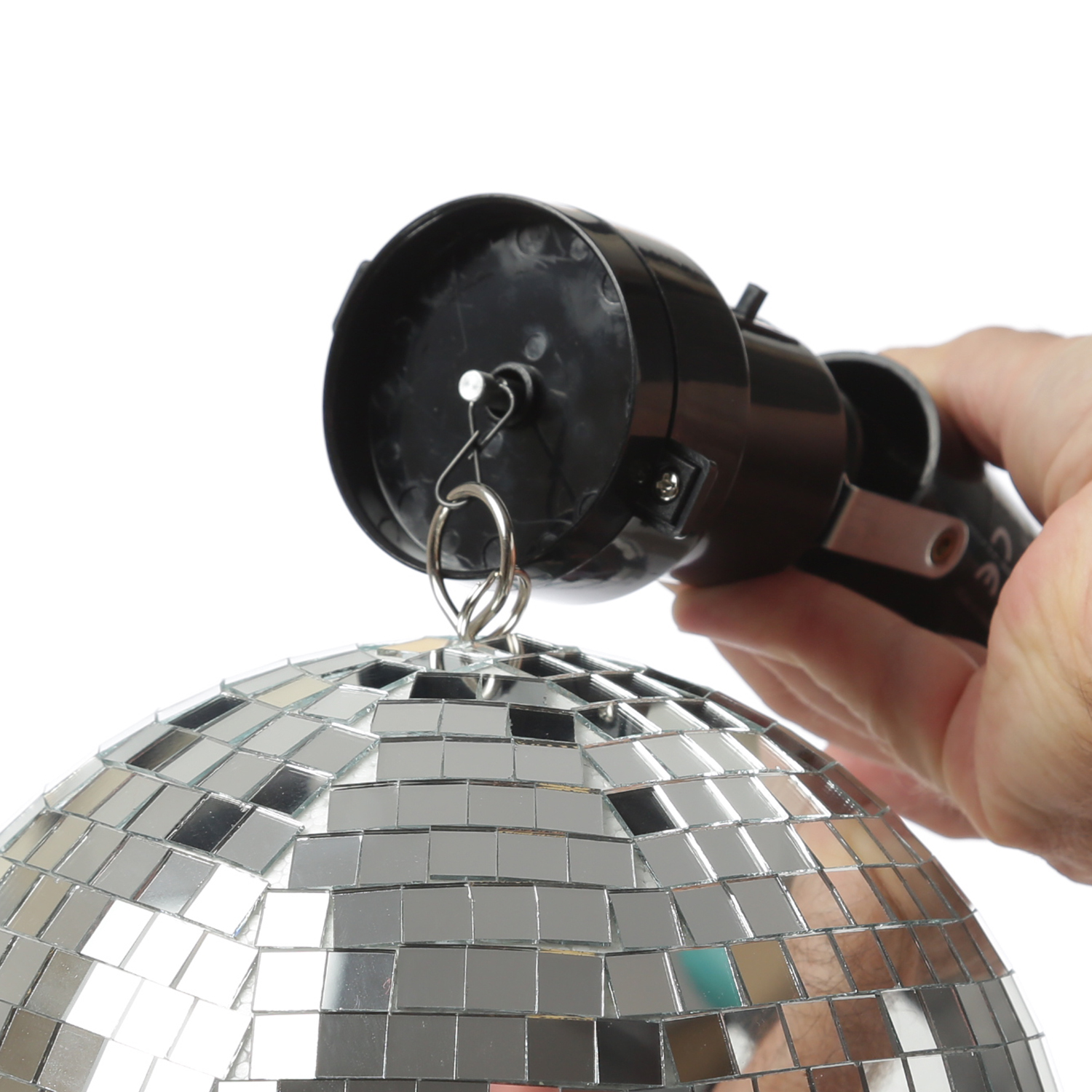 Spiegelkugel Set - 20cm Discokugel mit Batteriemotor - Discokugel Party Set