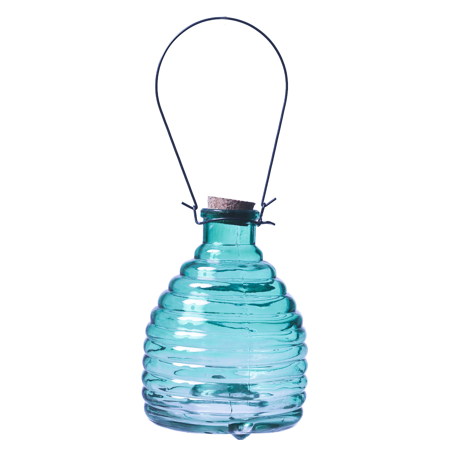 Wespenfänger HONIGTOPF - Wespenfalle - geriffeltes Glas - D: 13cm - H: 17cm