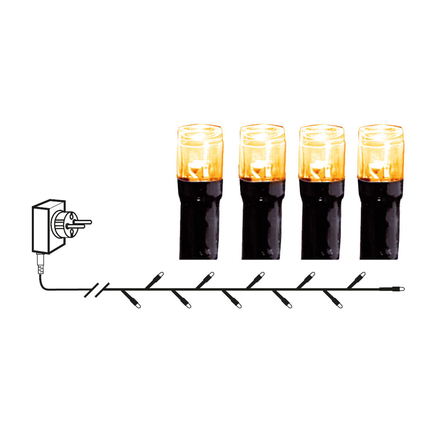 LED Lichterkette - Serie LED - outdoor - 40 ultra warmweiße LED - L: 2,8m - schwarzes Kabel LED Lichterkette - Serie LED - outdoor - 40 ultra warmweiße LED - L: 2,8m - schwarzes Kabel