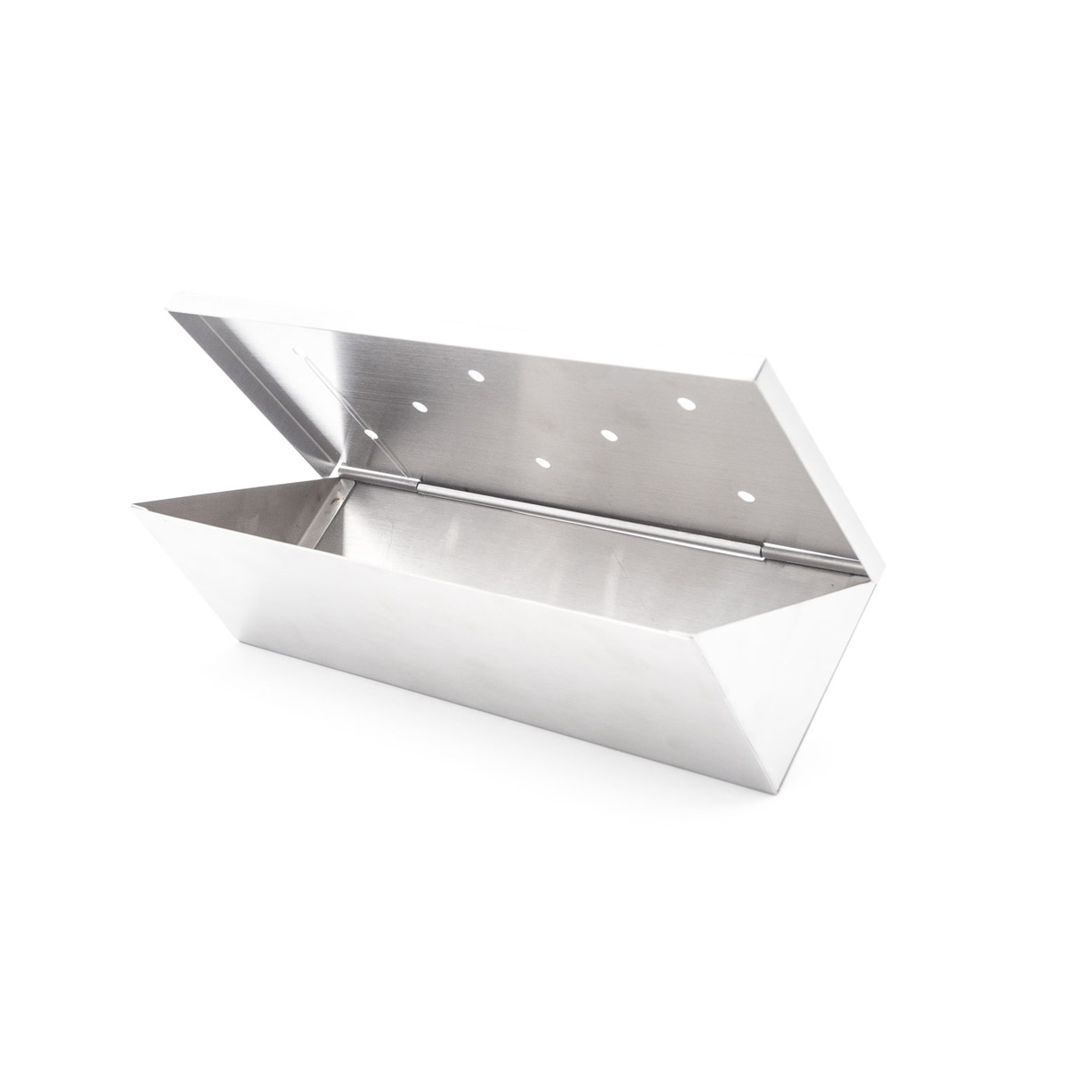 Edelstahl Räucherbox / Smokerbox in V-Form - Für Holz- & Gasgrill Edelstahl Räucherbox / Smokerbox in V-Form - Für Holz- & Gasgrill