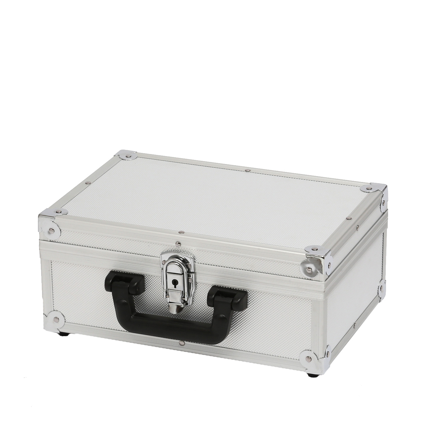 Transportkoffer BASIC S silber - Aluminiumrahmen - Schaumstoffpolster