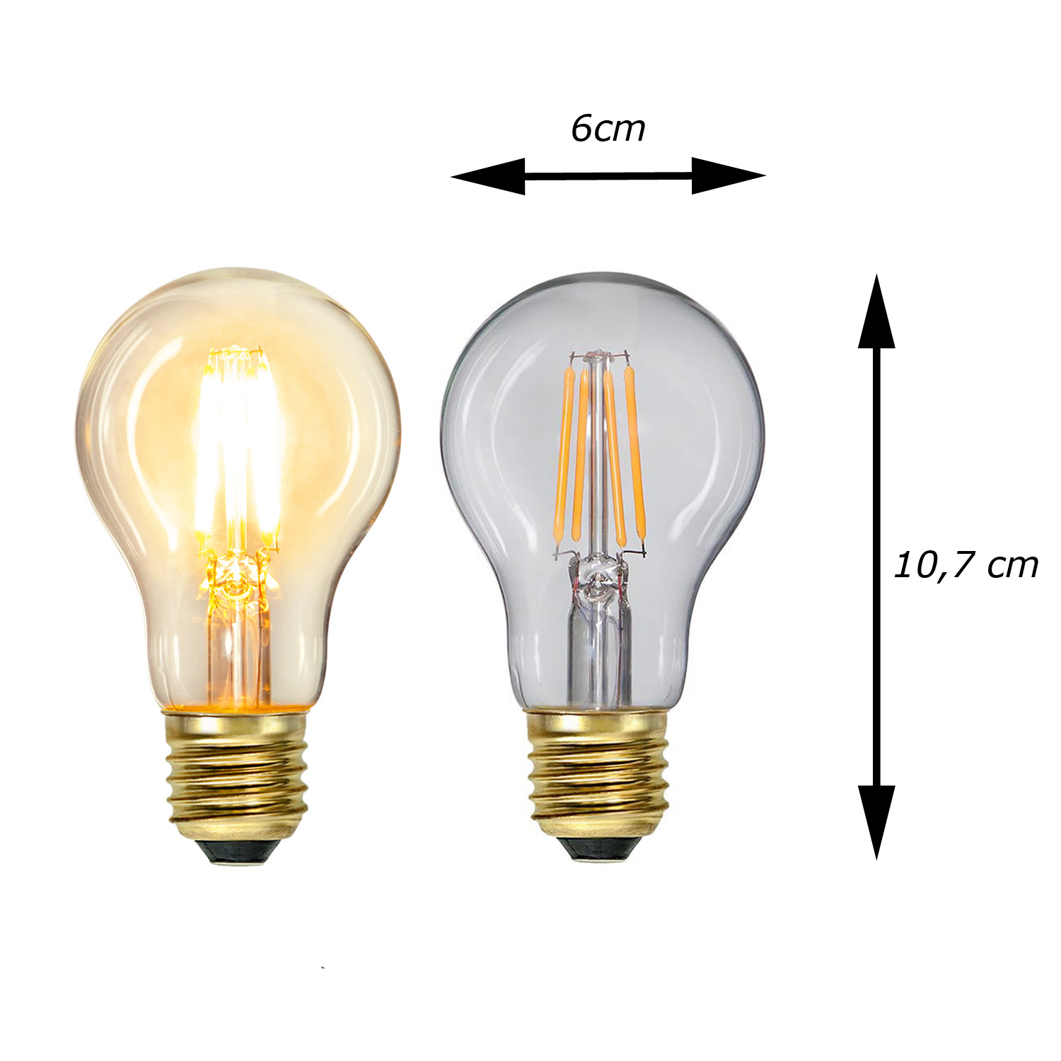 Illu-/Partylichterkette 10m - Außenlichterkette schwarz - Made in Germany - 20x Edison LED Filament