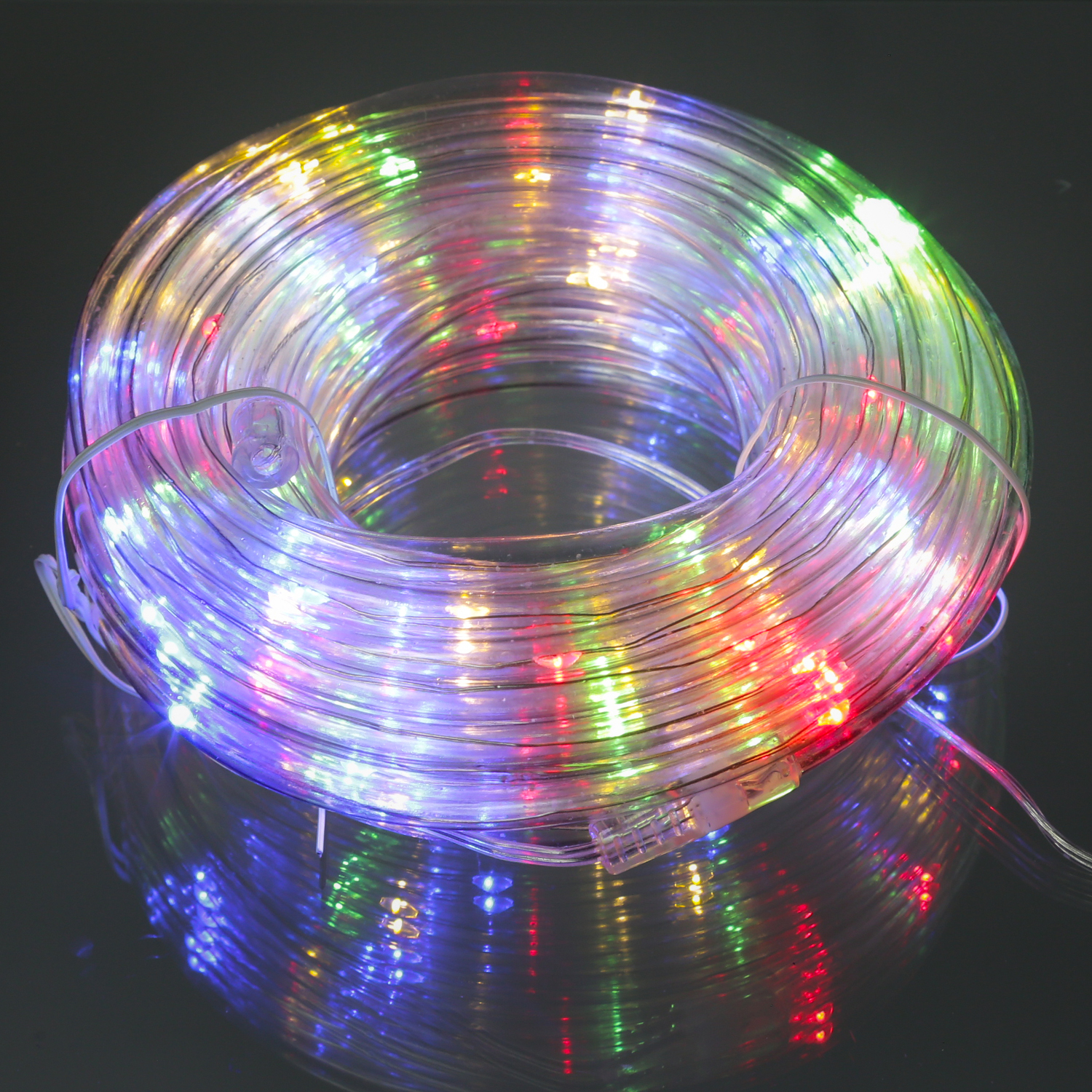 LED Lichtschlauch - 120 bunte LED - 8 Funktionen - Timer- Batteriebetrieb - L: 12m - für Außen LED Lichtschlauch - 120 bunte LED - 8 Funktionen - Timer- Batteriebetrieb - L: 12m - für Außen