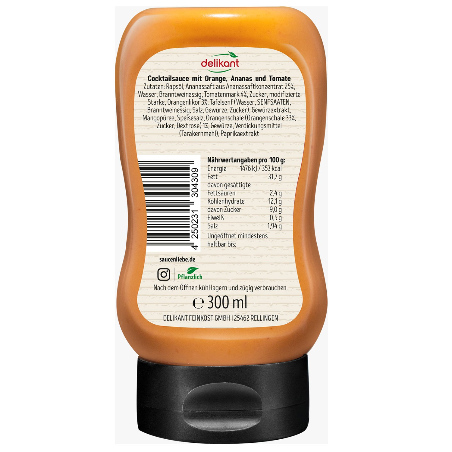 Saucen Liebe - Caribbean Style Cocktailsauce - 300ml - vegan