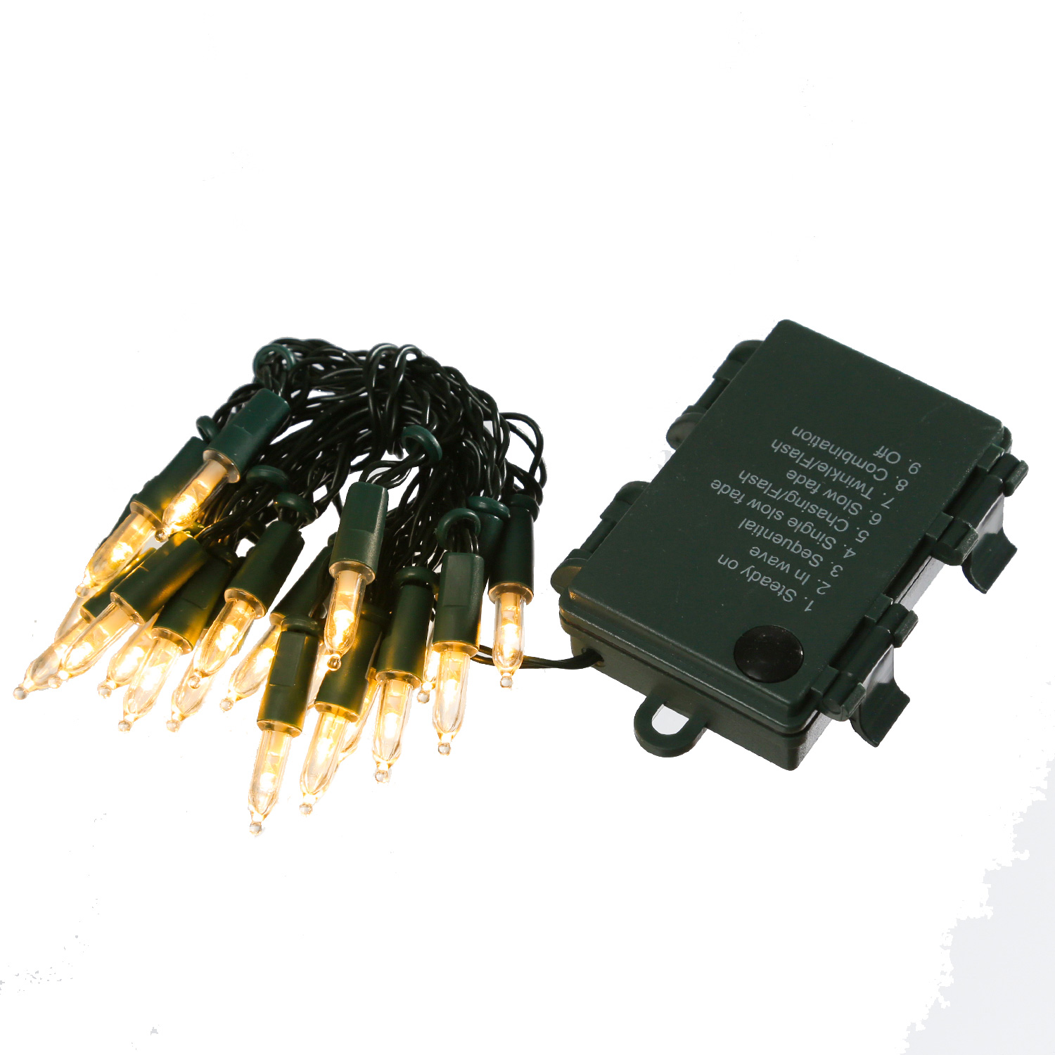 LED Lichterkette Pisello - Weihnachtslichterkette - 20 bernstein LED - 8 Funkt. - L: 1,9m - Batterie LED Lichterkette Pisello - Weihnachtslichterkette - 20 bernstein LED - 8 Funkt. - L: 1,9m - Batterie