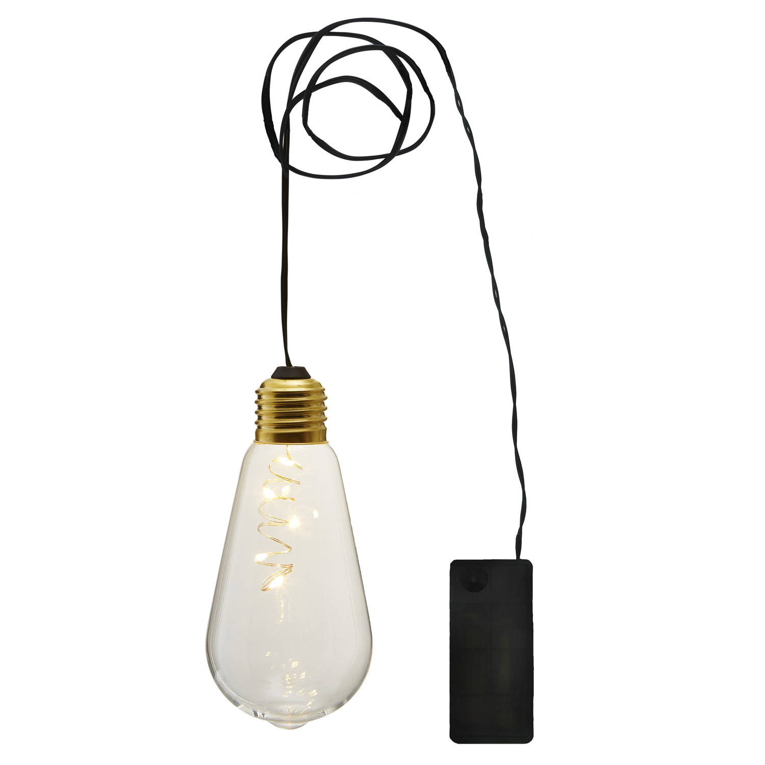 LED Dekoleuchte Glow - 5 warmweiße LED in klarer Glühbirne - H: 13cm - D: 6cm - Batterie - Timer LED Dekoleuchte Glow - 5 warmweiße LED in klarer Glühbirne - H: 13cm - D: 6cm - Batterie - Timer