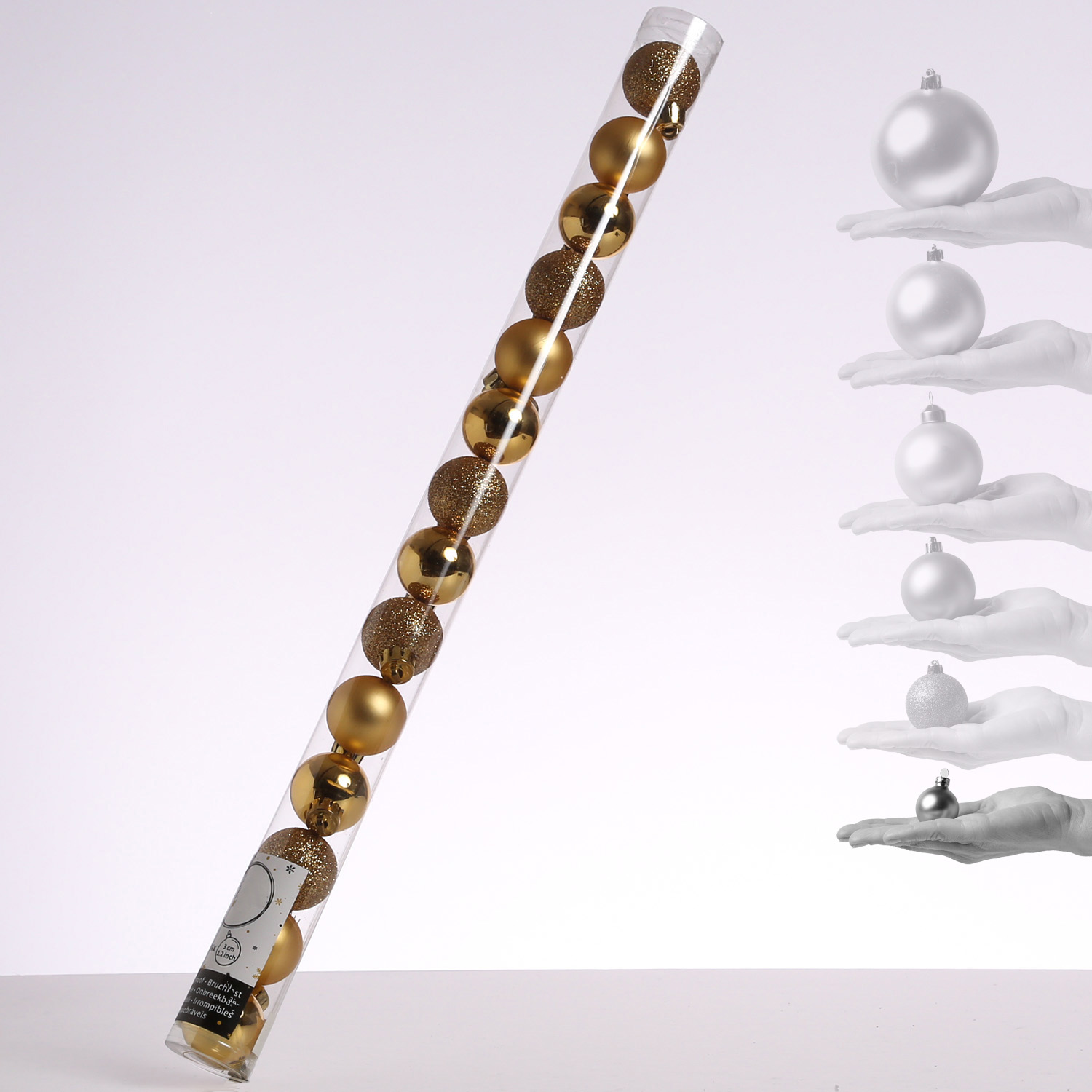 Christbaumkugel - Weihnachtskugel - bruchfest - D: 3cm - glänzend matt glitzernd - gold - 14er Set Christbaumkugel - Weihnachtskugel - bruchfest - D: 3cm - glänzend matt glitzernd - gold - 14er Set