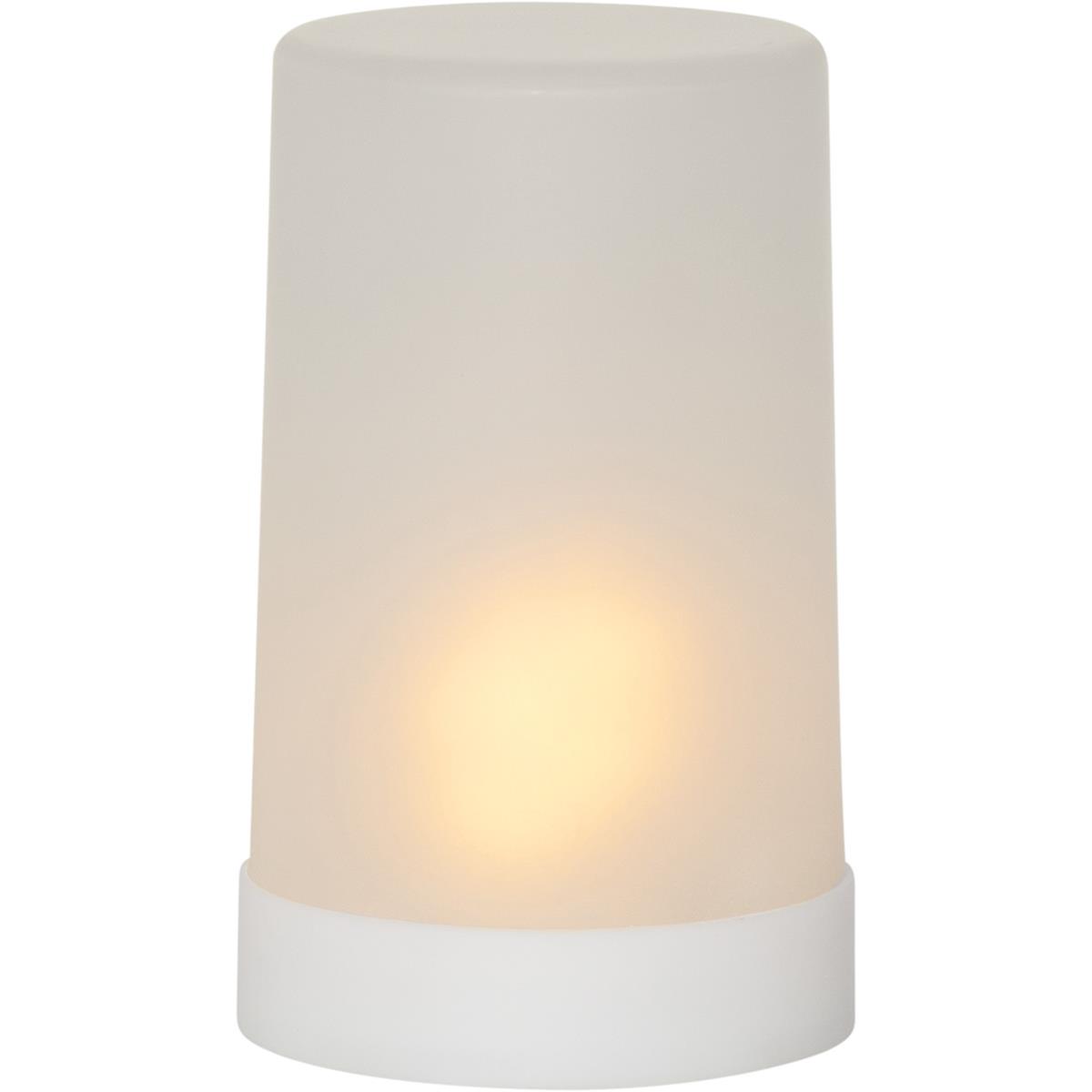 LED Windlicht "Flame" - simuliert brennende Flamme - H: 14,5cm, D: 9cm - Timer - gefrostet - outdoor LED Windlicht "Flame" - simuliert brennende Flamme - H: 14,5cm, D: 9cm - Timer - gefrostet - outdoor