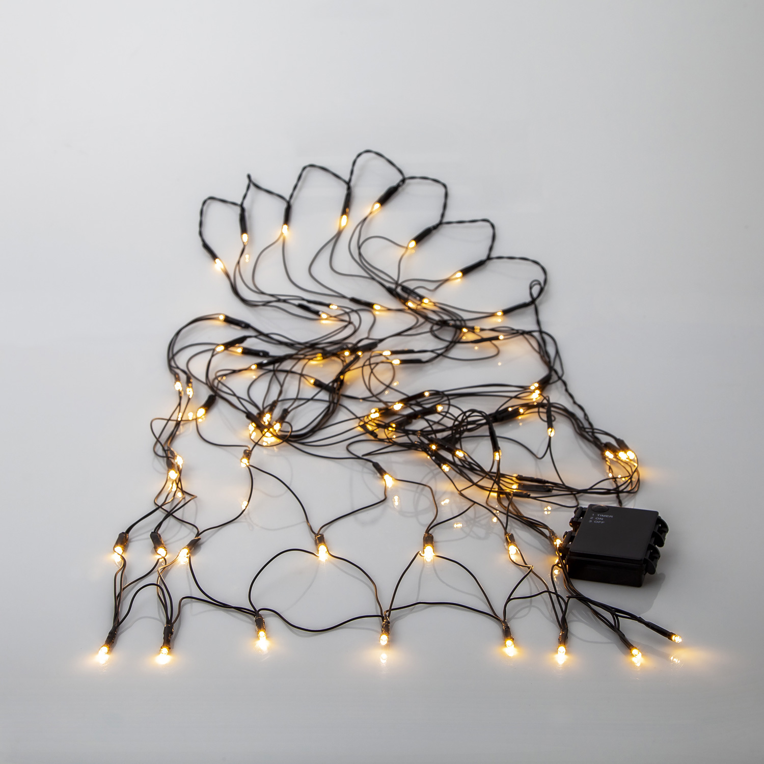 LED Lichternetz AKKU - 150x80 cm - 80 warmweiße LED -Timer - Batterie - outdoor - schwarz LED Lichternetz AKKU - 150x80 cm - 80 warmweiße LED -Timer - Batterie - outdoor - schwarz