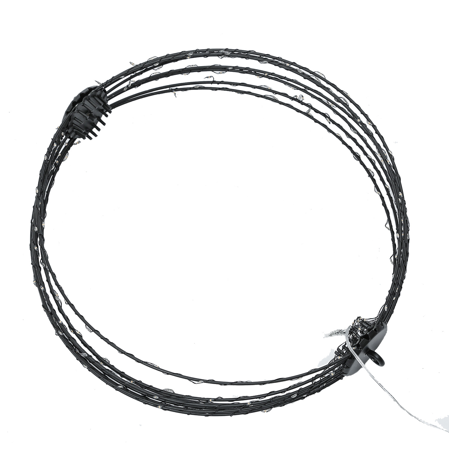 LED Drahtkugel - 3D Leuchtkugel - D: 28cm - 192 bernstein LED - faltbar - 8 Modi/Timer - Innen/Außen