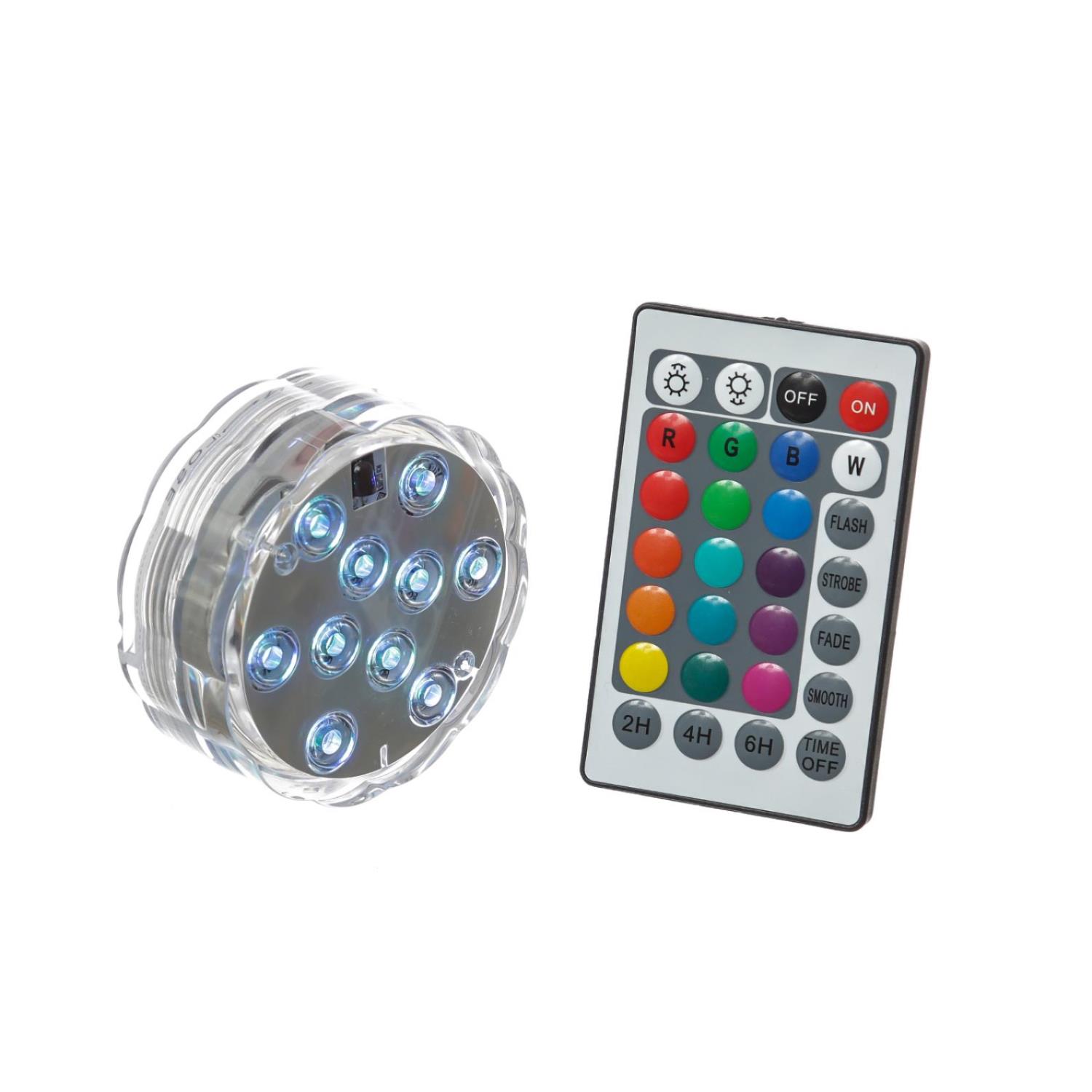 LED Unterwasserlicht RGB - Farbwechsler für Vasen- Schalen- Teich- Aquarium - Fernbedienung LED Unterwasserlicht RGB - Farbwechsler fuer Vasen- Schalen- Teich- Aquarium - Fernbedienung