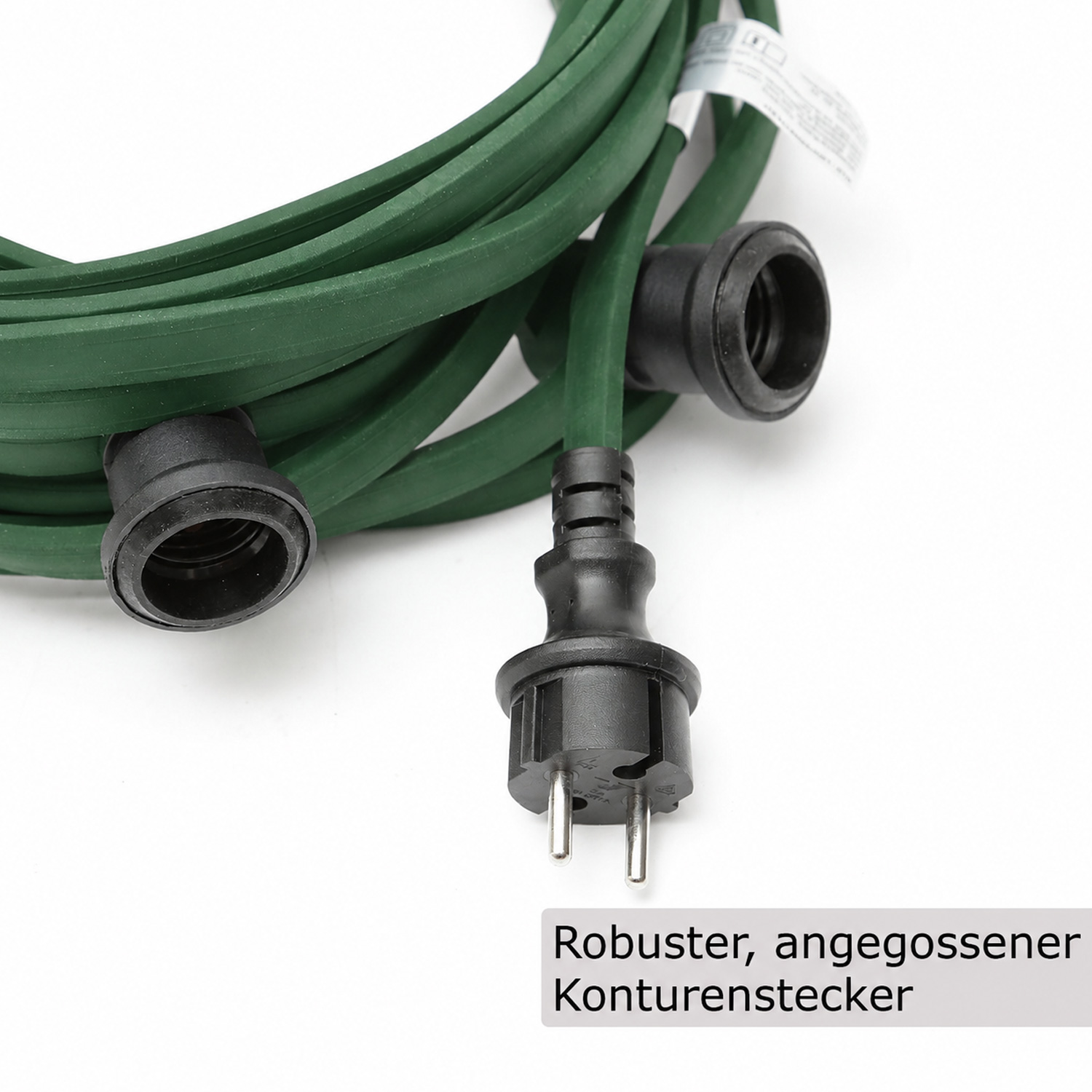Illu-/Partylichterkette 30m - Außenlichterkette grün - 30x E27 EDISON LED Filamentlampen