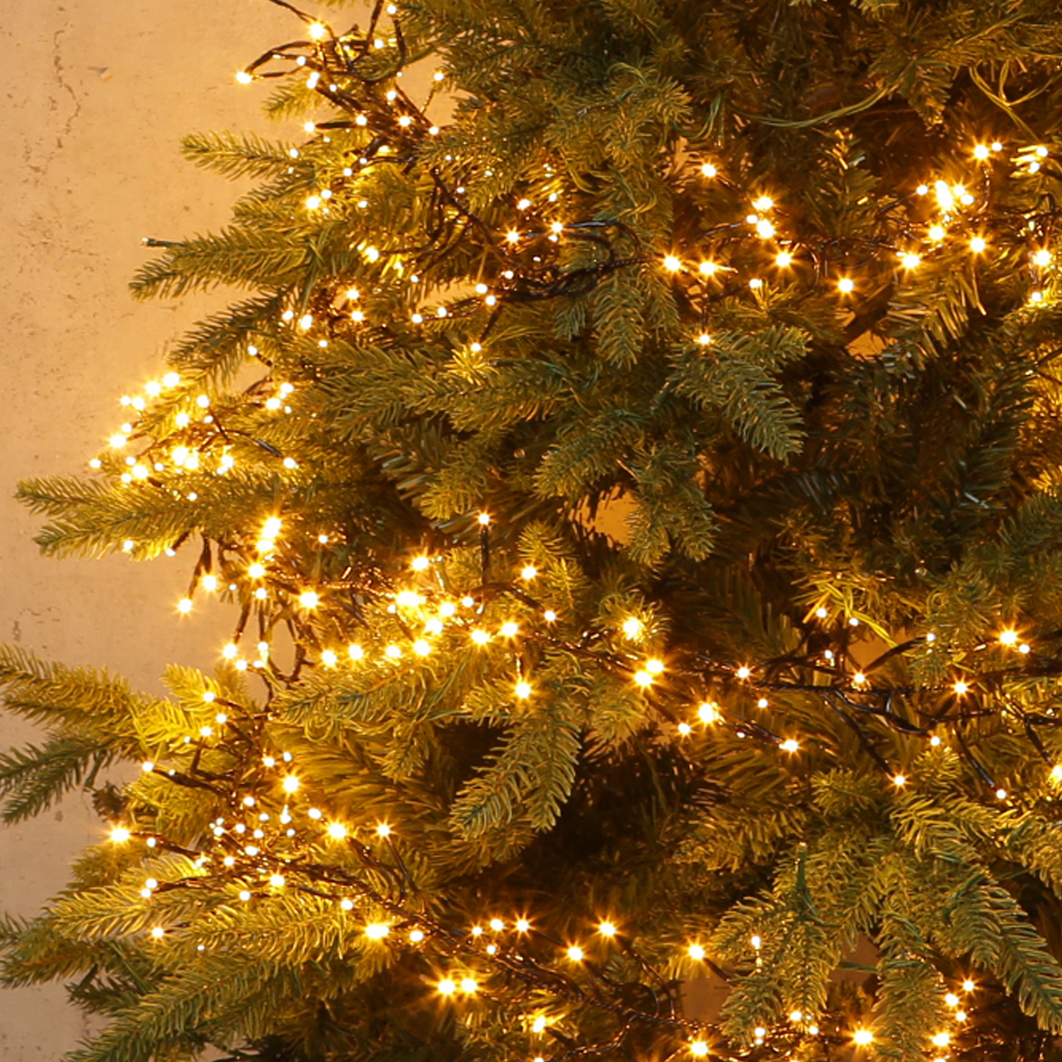 LED Büschellichterkette - Cluster - 2040 bernstein LED - L: 19m - 8 Funkt. - Timer - Innen/Außen