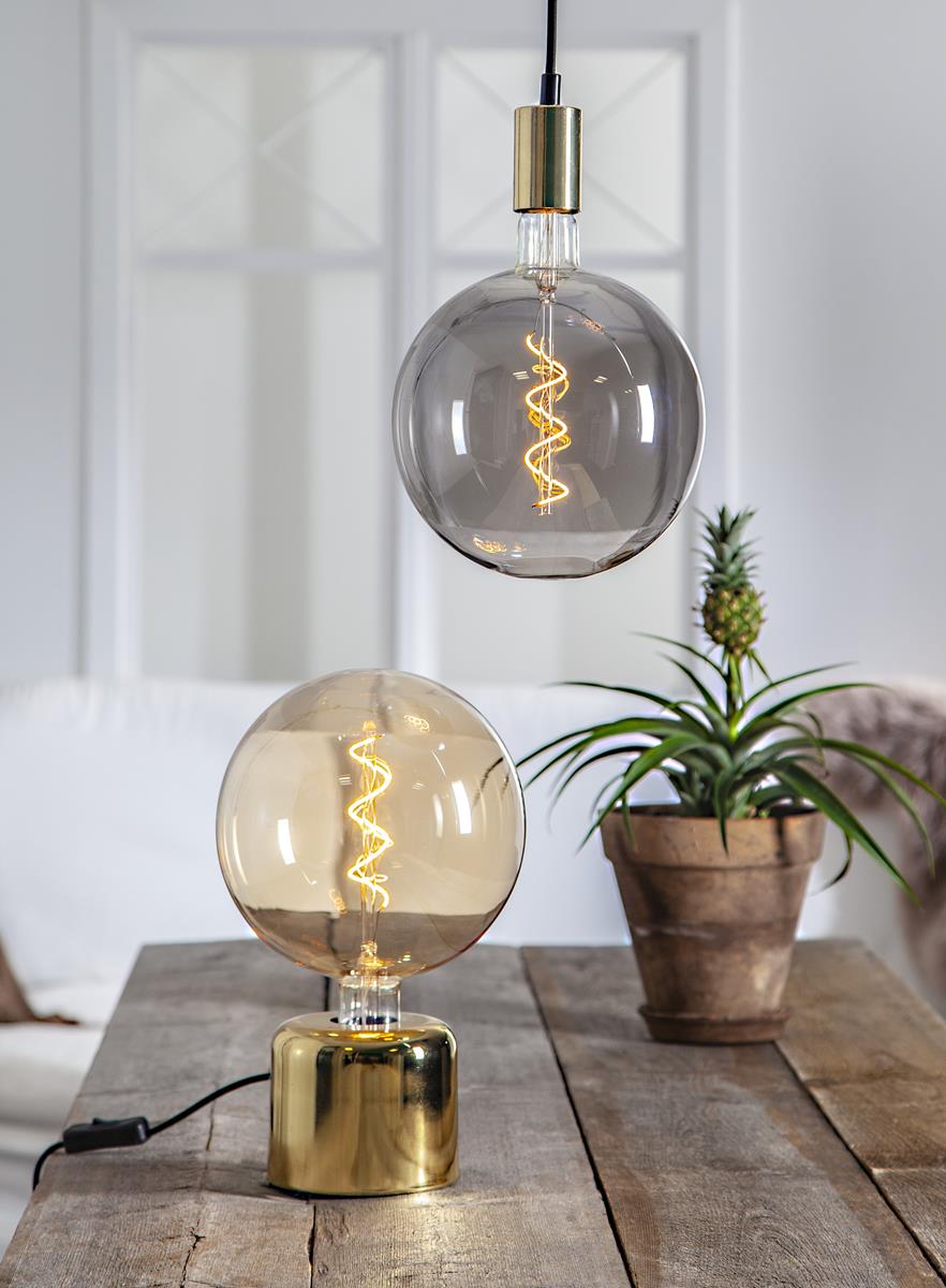 Lampenhalterung GLANS - Tischleuchte - E27 - stehend - Kabel mit Schalter - messing Lampenhalterung GLANS - Tischleuchte - E27 - stehend - Kabel mit Schalter - messing