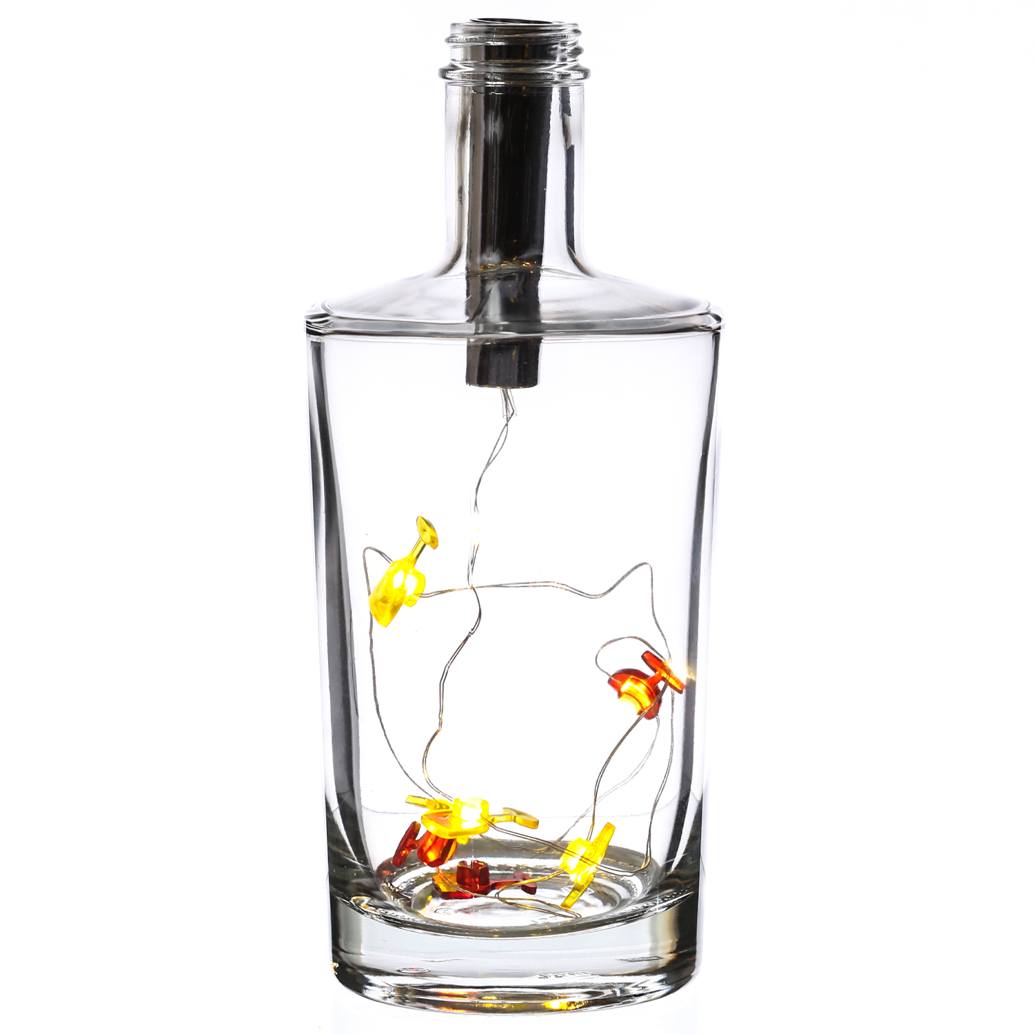 LED Drahtlichterkette KORKEN - Weingläser Motiv - für Flaschen - Timer - 8 LED - L: 70cm - rot/gelb LED Drahtlichterkette KORKEN - Weingläser Motiv - für Flaschen - Timer - 8 LED - L: 70cm - rot/gelb