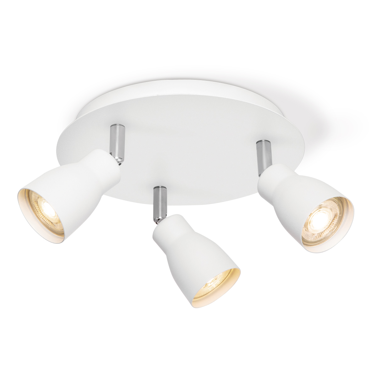 Deckenleuchte / Rondell ALBA weiß - 3fach - inkl. GU10 LED Leuchtmittel Deckenleuchte / Rondell ALBA weiß - 3fach - inkl. GU10 LED Leuchtmittel