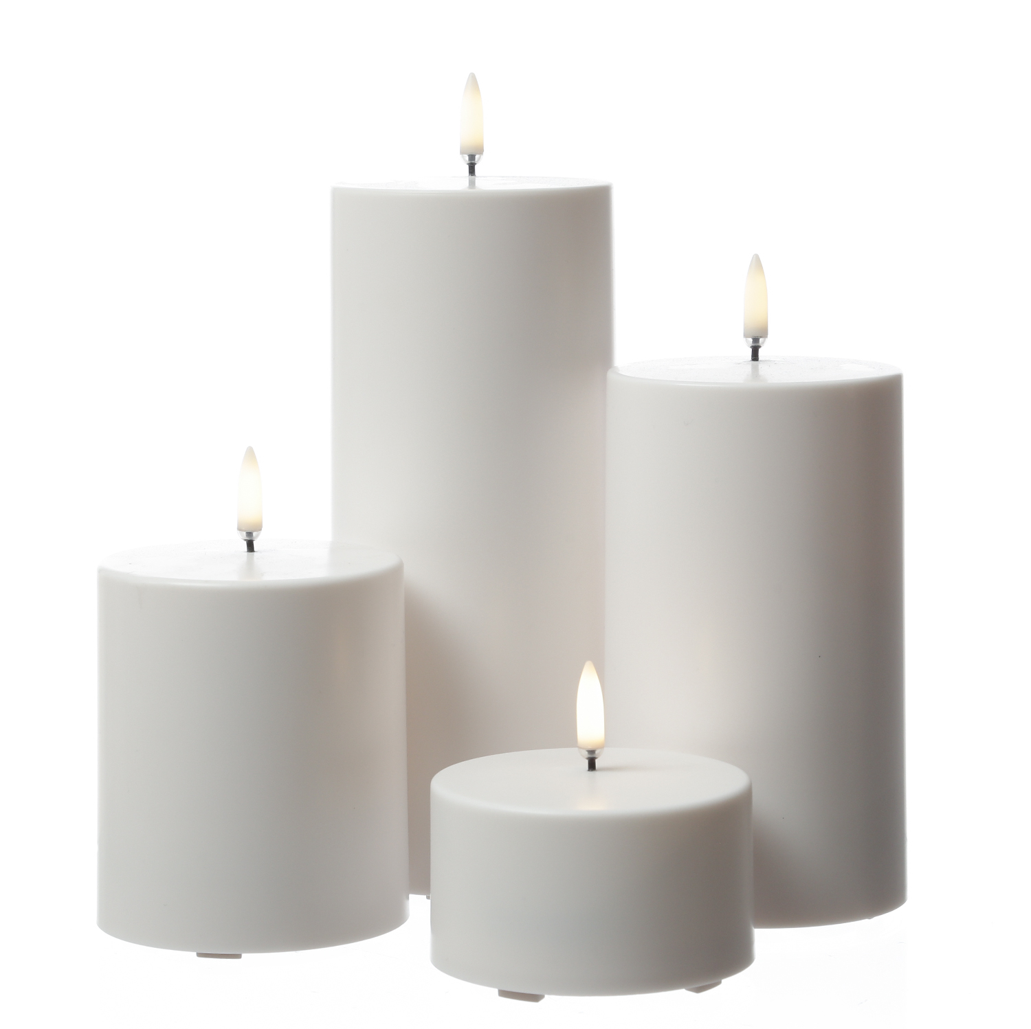 LED Kerze THEA - Kunststoff - Timer - H 10cm - D 84cm - bis zu 2500 Std.  - für Außen - weiß LED Kerze THEA - Kunststoff - Timer - H 10cm - D 84cm - bis zu 2500 Std.  - für Außen - weiß