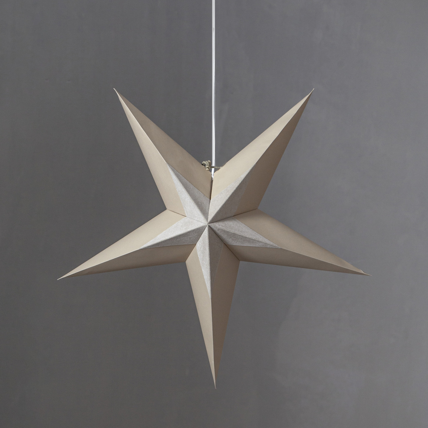 Papierstern Diva - hängend - D: 60cm - Samtstern - beige Papierstern Diva - hängend - D: 60cm - Samtstern - beige