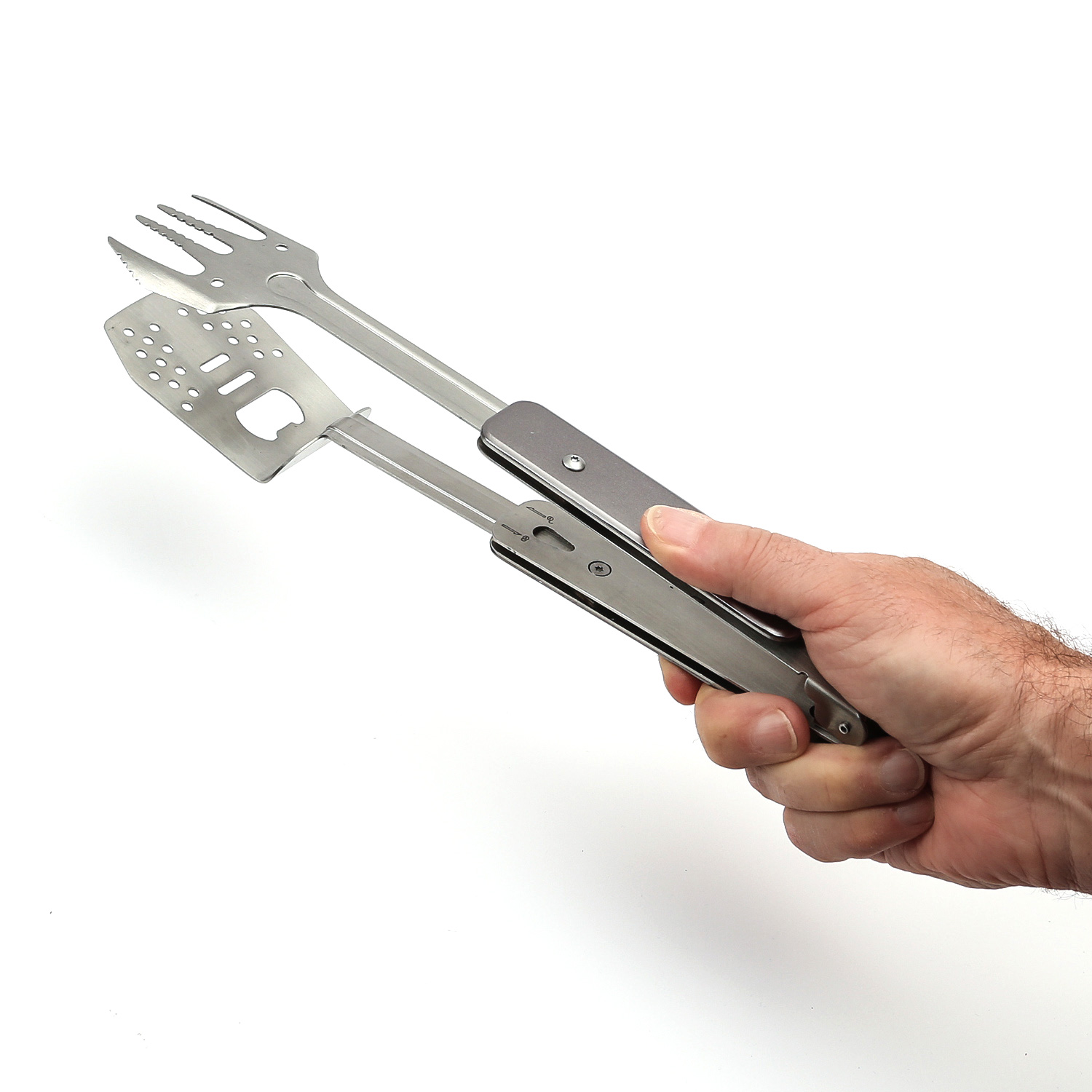 RADOLEO® Grill-Multi-Tool GENIUS POCKET Grillbesteck | Zange, Wender, Messer, Gabel, Öffner, Zieher