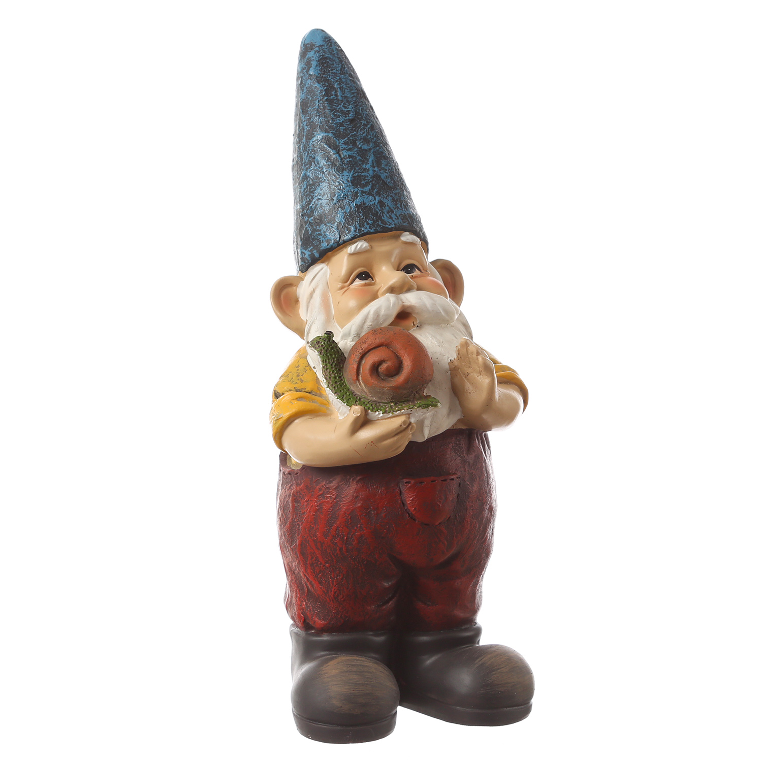 Gartenzwerg HANS - Zwerg mit Schnecke - Dekofigur - Polyresin - H- 29cm - bunt Gartenzwerg HANS - Zwerg mit Schnecke - Dekofigur - Polyresin - H- 29cm - bunt