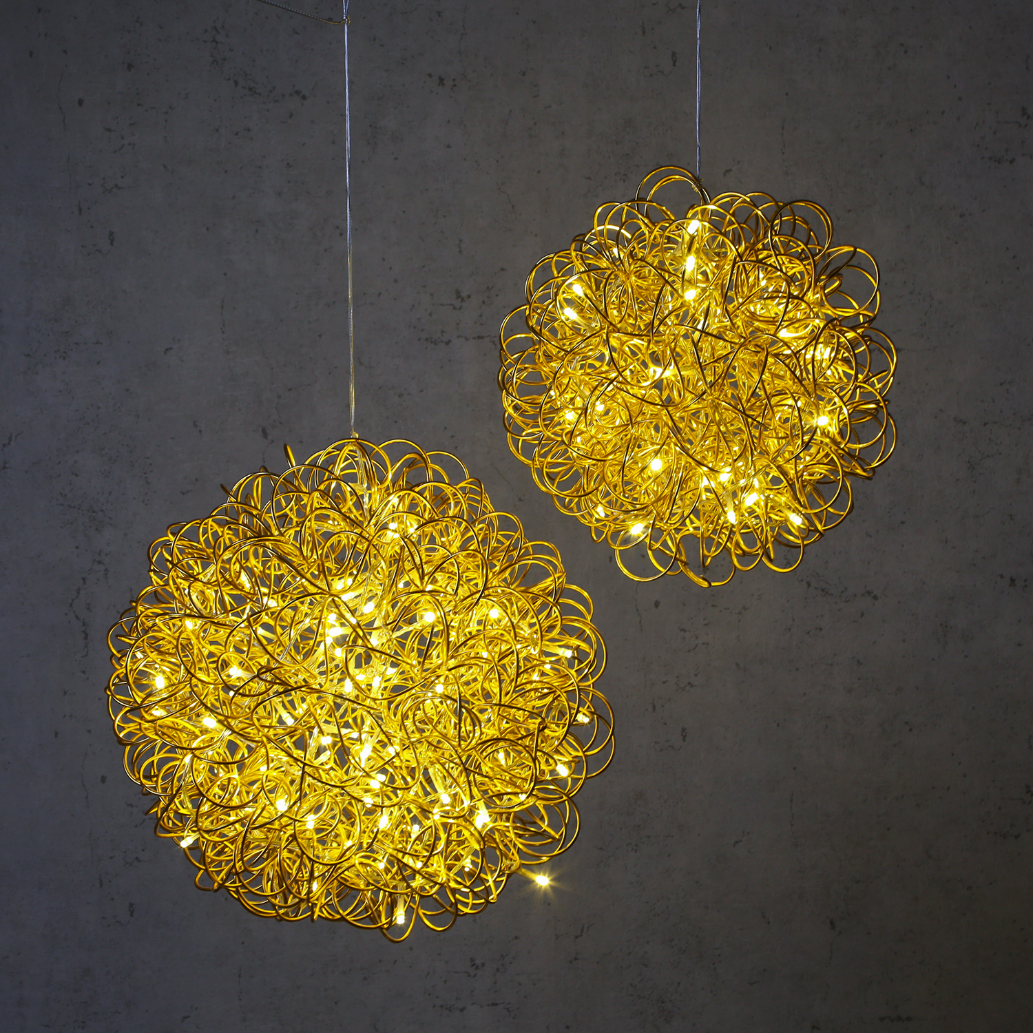 LED 3D Design Drahtkugel SPHERE - 50 warmweiße LED - D: 30cm - für Innen und Außen - gold LED 3D Design Drahtkugel SPHERE - 50 warmweiße LED - D: 30cm - für Innen und Außen - gold