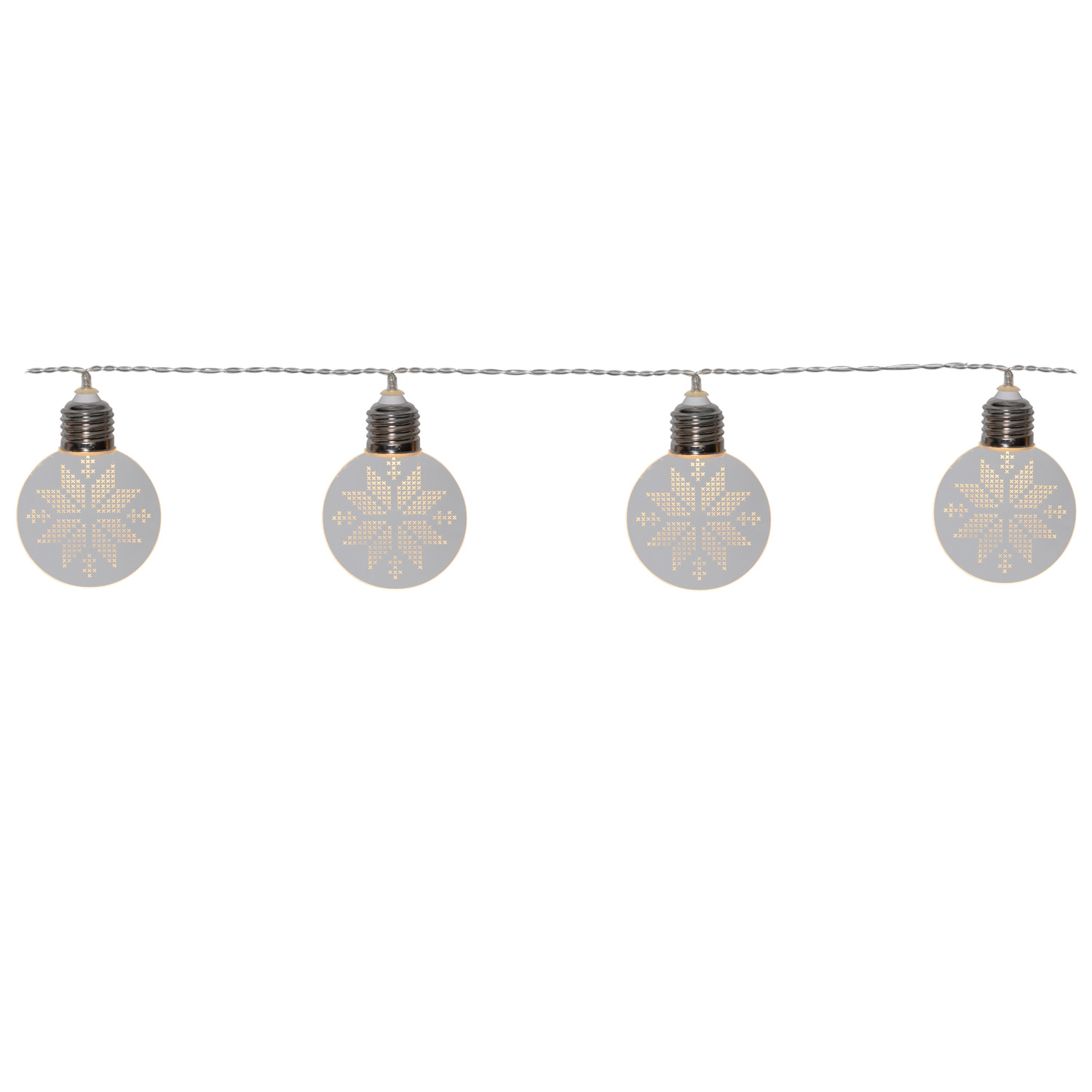 LED Lichterkette "Ornament" - 10 warmweiße LED - Batteriebetrieb - Timer - L: 1,8m - transparent LED Lichterkette "Ornament" - 10 warmweiße LED - Batteriebetrieb - Timer - L: 1,8m - transparent