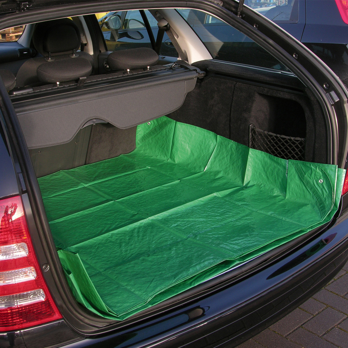 Kofferraumschutzfolie - 4 Tragegriffe - B: 180cm, H: 125cm - Grün Kofferraumschutzfolie - 4 Tragegriffe - B: 180cm, H: 125cm - Grün