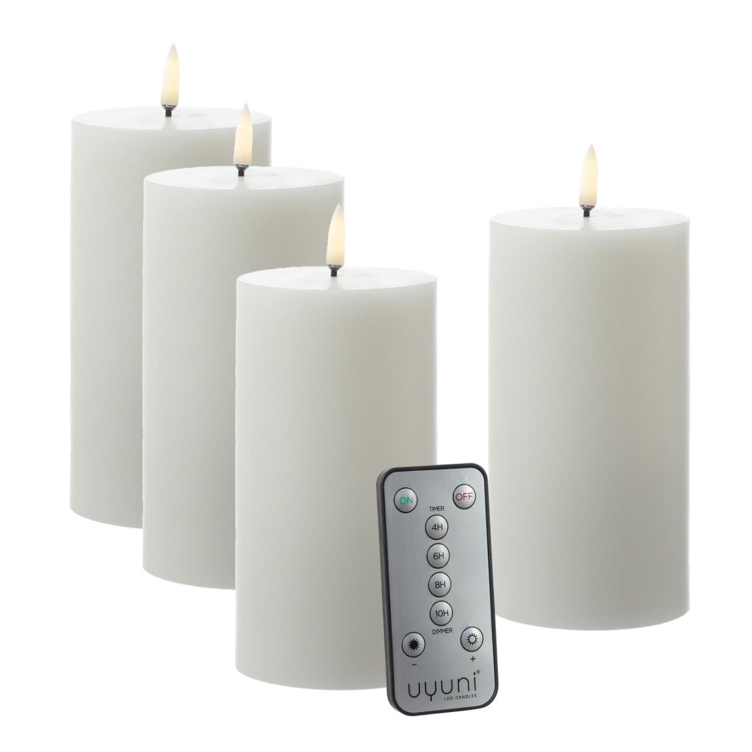 LED Kerzenset THEA - inkl. Batterien-Fernbedienung - H- 15cm - bis zu 1000 Std. - weiss - 4er Set LED Kerzenset THEA - inkl. Batterien-Fernbedienung - H- 15cm - bis zu 1000 Std. - weiss - 4er Set