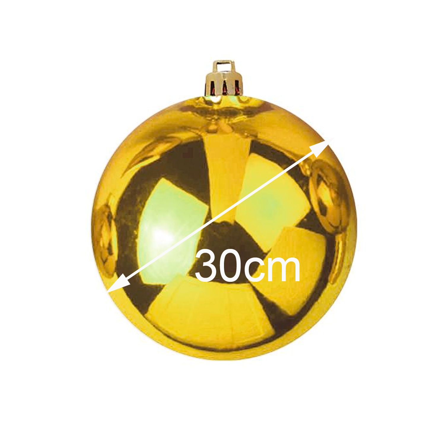 XL Dekokugel 30cm - Baumkugel - gold glänzend - Innen&Außen - robustes Polyethylen XL Dekokugel 30cm - Baumkugel - gold glänzend - Innen&Außen - robustes Polyethylen