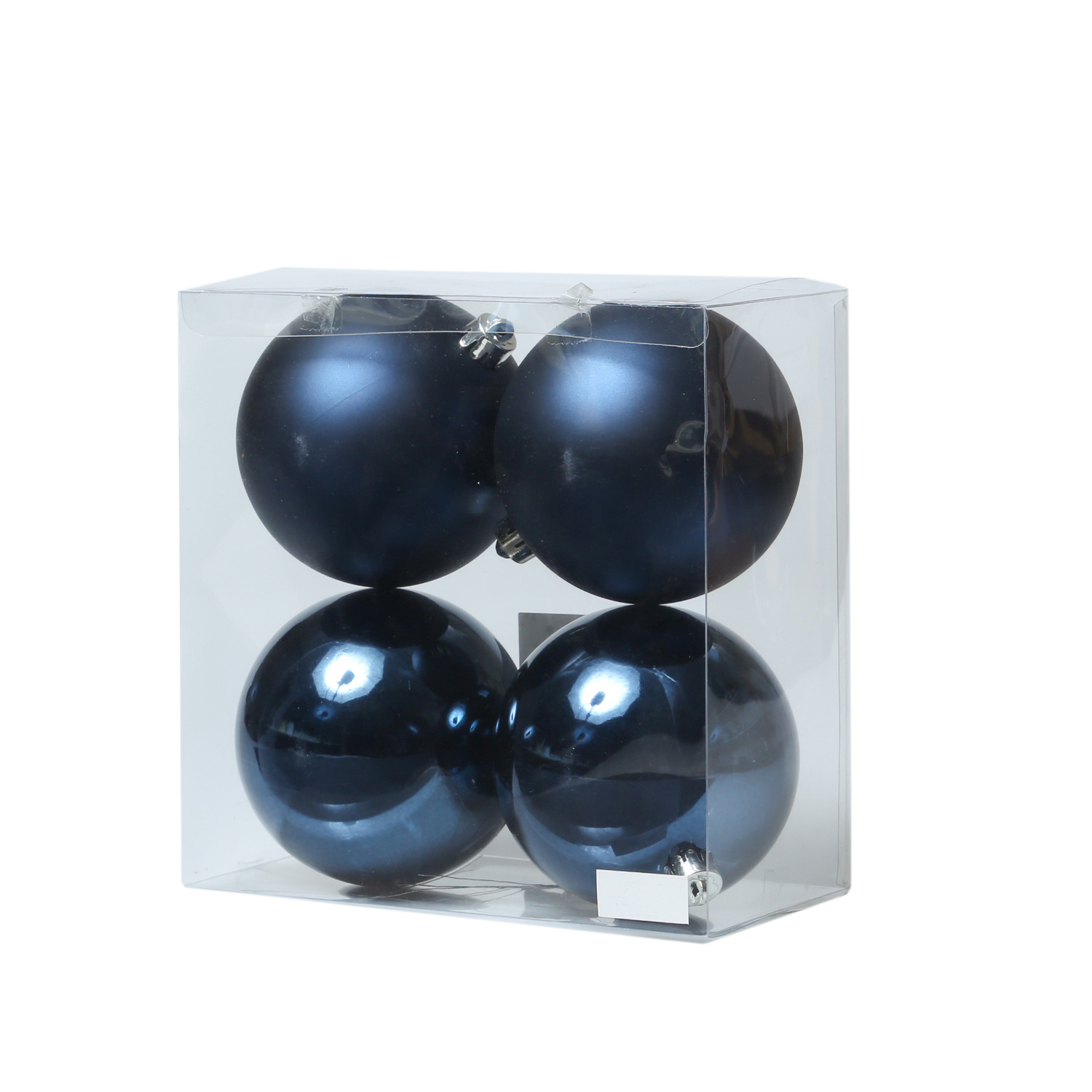 Christbaumkugel - Weihnachtsbaumkugel - bruchfest - D: 10cm - glänzend, matt - dunkelblau - 4er Set Christbaumkugel - Weihnachtsbaumkugel - bruchfest - D: 10cm - glänzend, matt - dunkelblau - 4er Set