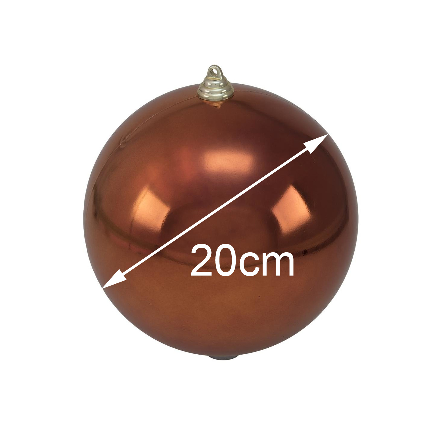 XL Dekokugel - Baumkugel - kupfer glänzend - Innen&Außen - robustes Polyethylen XL Dekokugel - Baumkugel - kupfer glänzend - Innen&Außen - robustes Polyethylen
