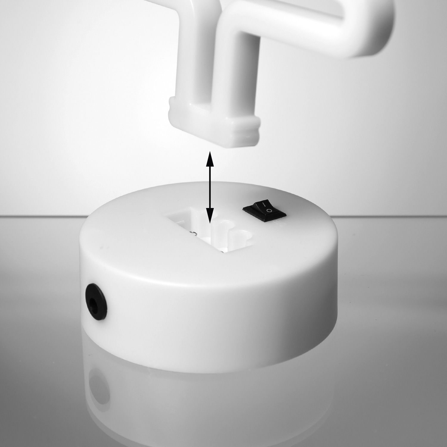 LED NEON Figur PLANET - Dekoleuchte - H- 24cm - Batterie oder USB Betrieb - stehend - blau-pink