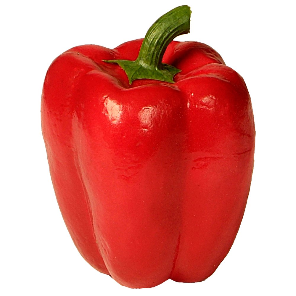 Paprika Kunststoff rot 10cm x 8cm - künstliches Gemüse - Plastikgemüse