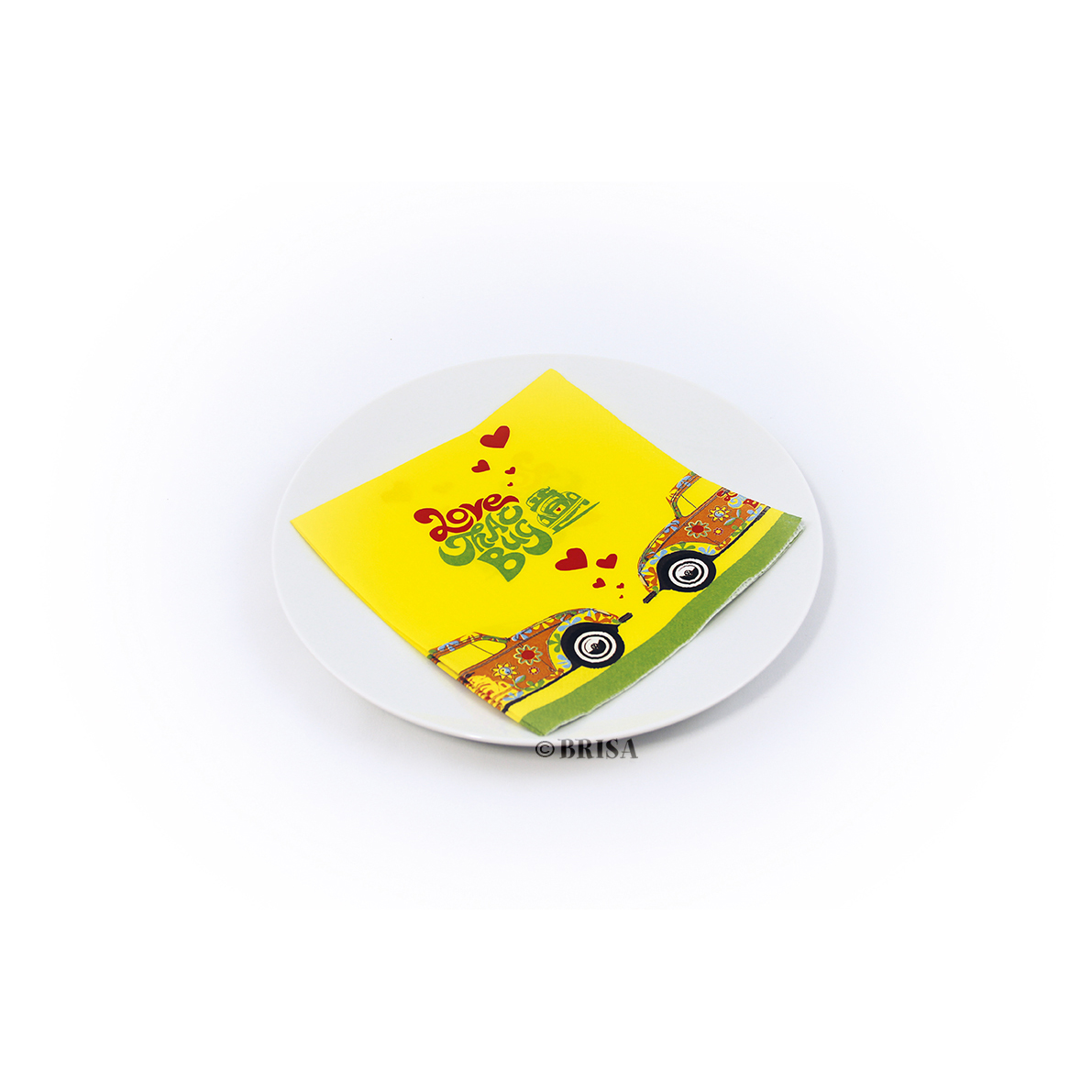 VW Collection Serviette "VW FLOWER POWER" - 20er Pack - 16,5x16,5cm - 100% recycling