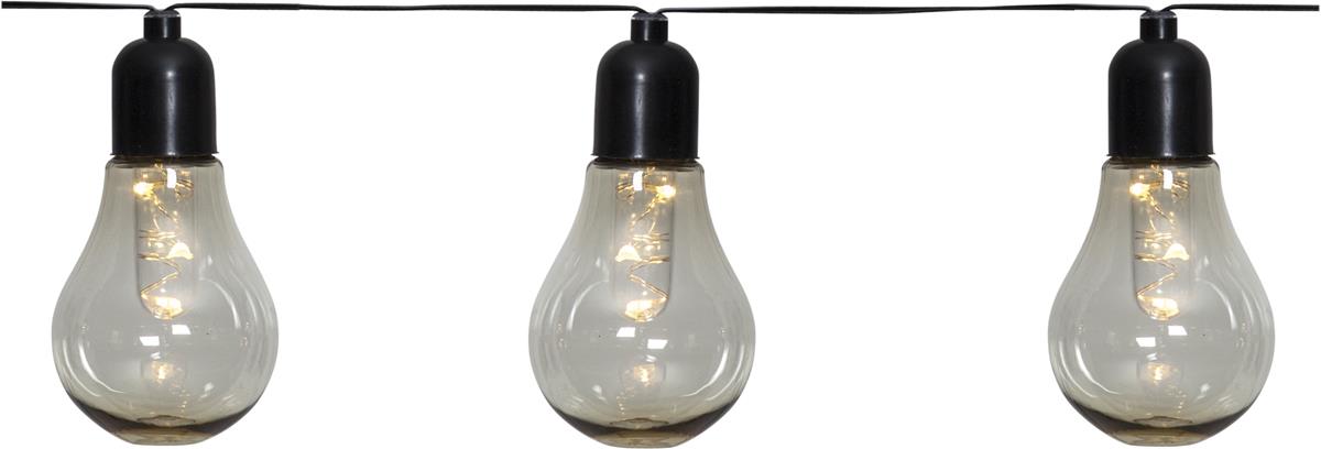 LED Party Lichterkette "Glow" - 10 Birnen á 3 warmweiße LED - L: 4,05m - Batterie - Timer - outdoor LED Party Lichterkette "Glow" - 10 Birnen á 3 warmweiße LED - L: 4,05m - Batterie - Timer - outdoor